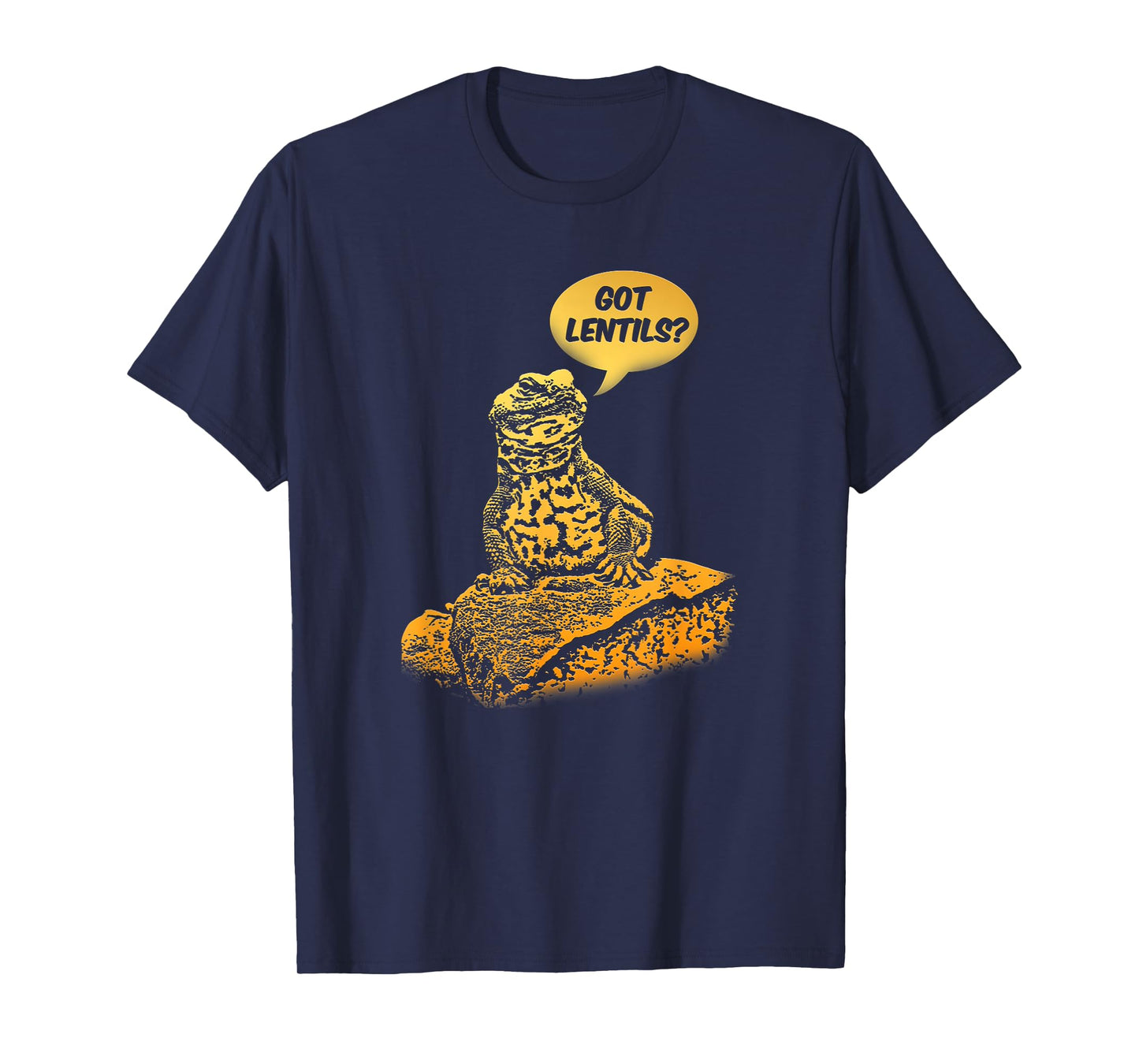 Thorn Tailed Reptile & Uromastyx Lizard Gift Got Lentils Funny Uromastyx Dabb Lizard Cute Agama Unisex-Adults Black T-Shirt Small