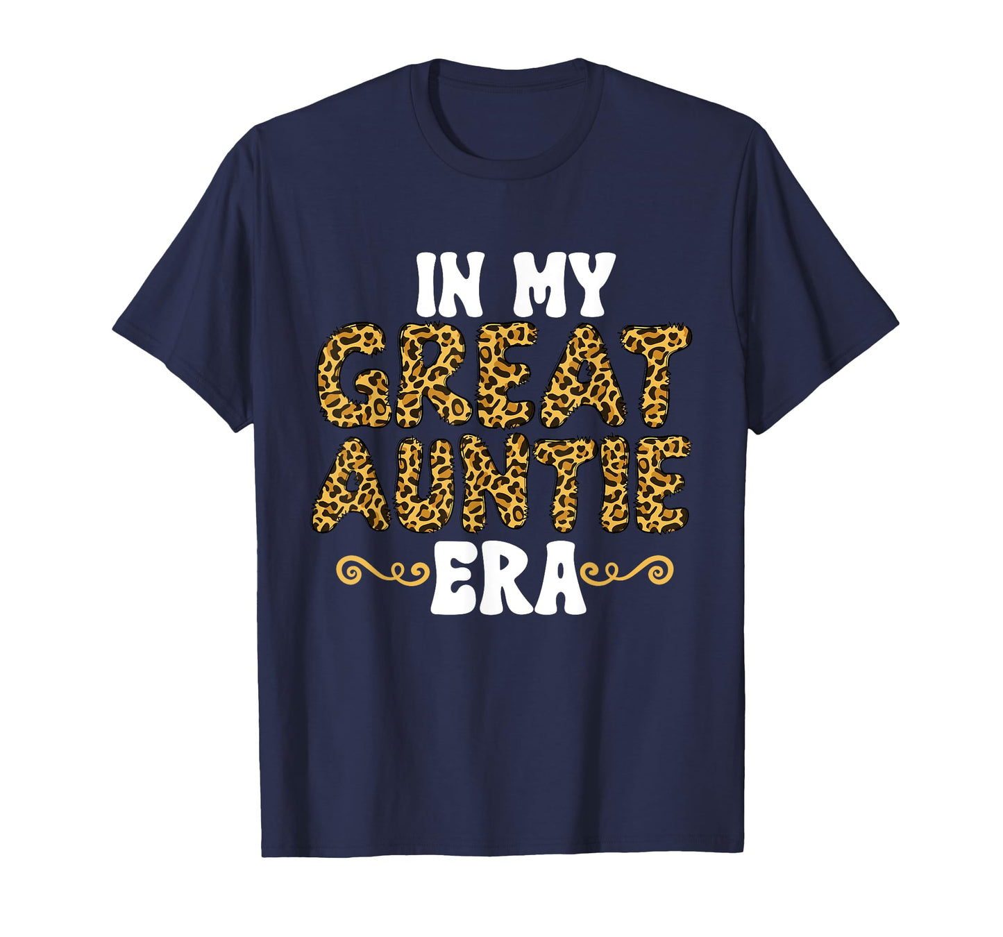 Groovy Leopard Pattern Great Aunt In My Great Auntie Era T-Shirt