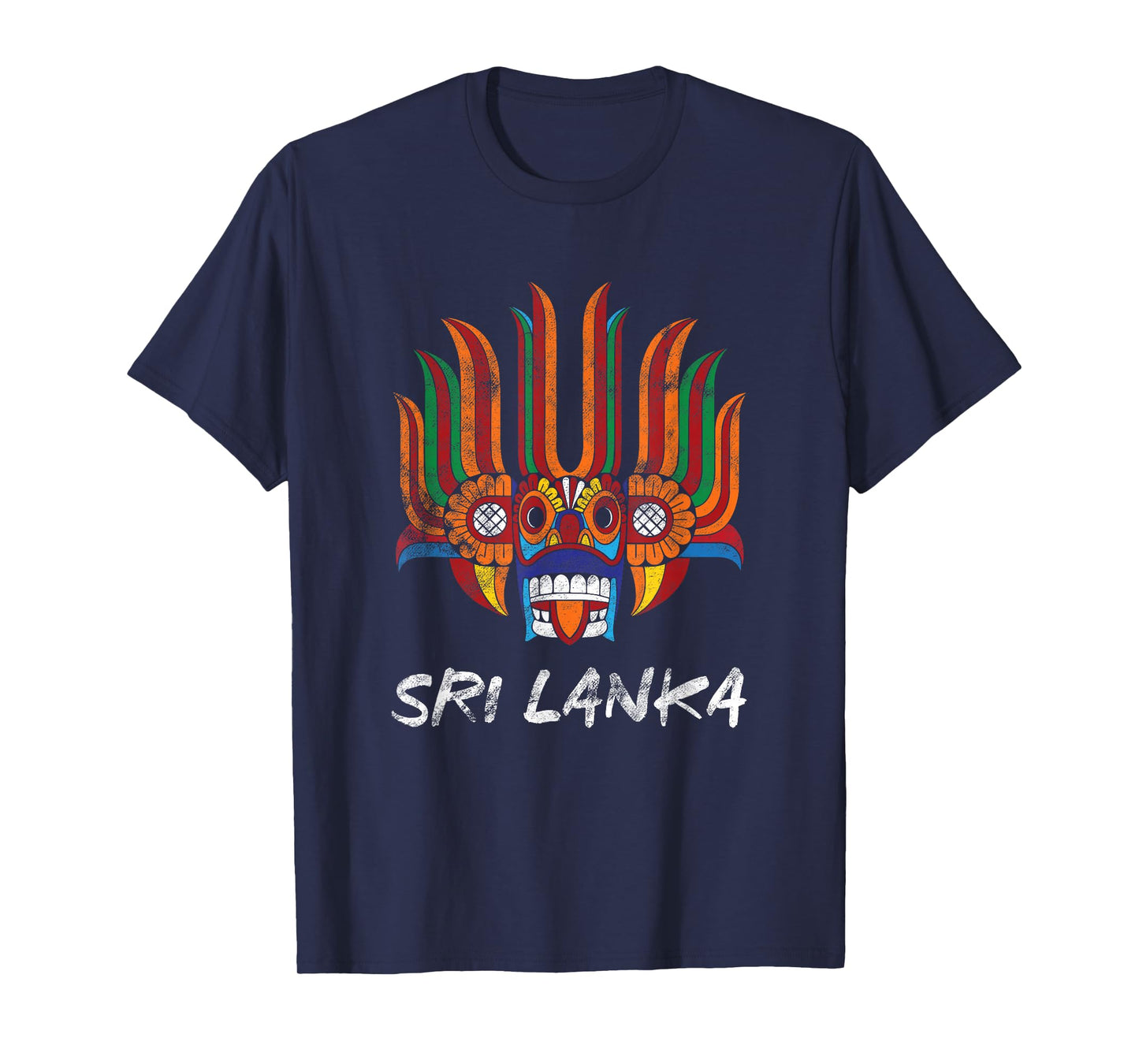 Sri Lanka Holiday Sri Lankan Tribal Festival Mask T-Shirt