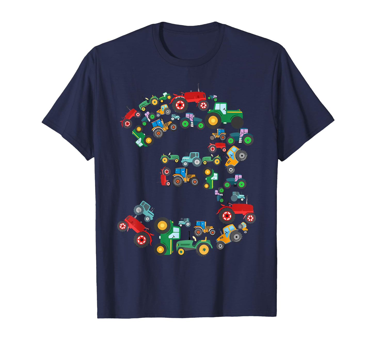 Tractors 3 Years Old 3rd Farm Birthday Theme Party Matching T-Shirt