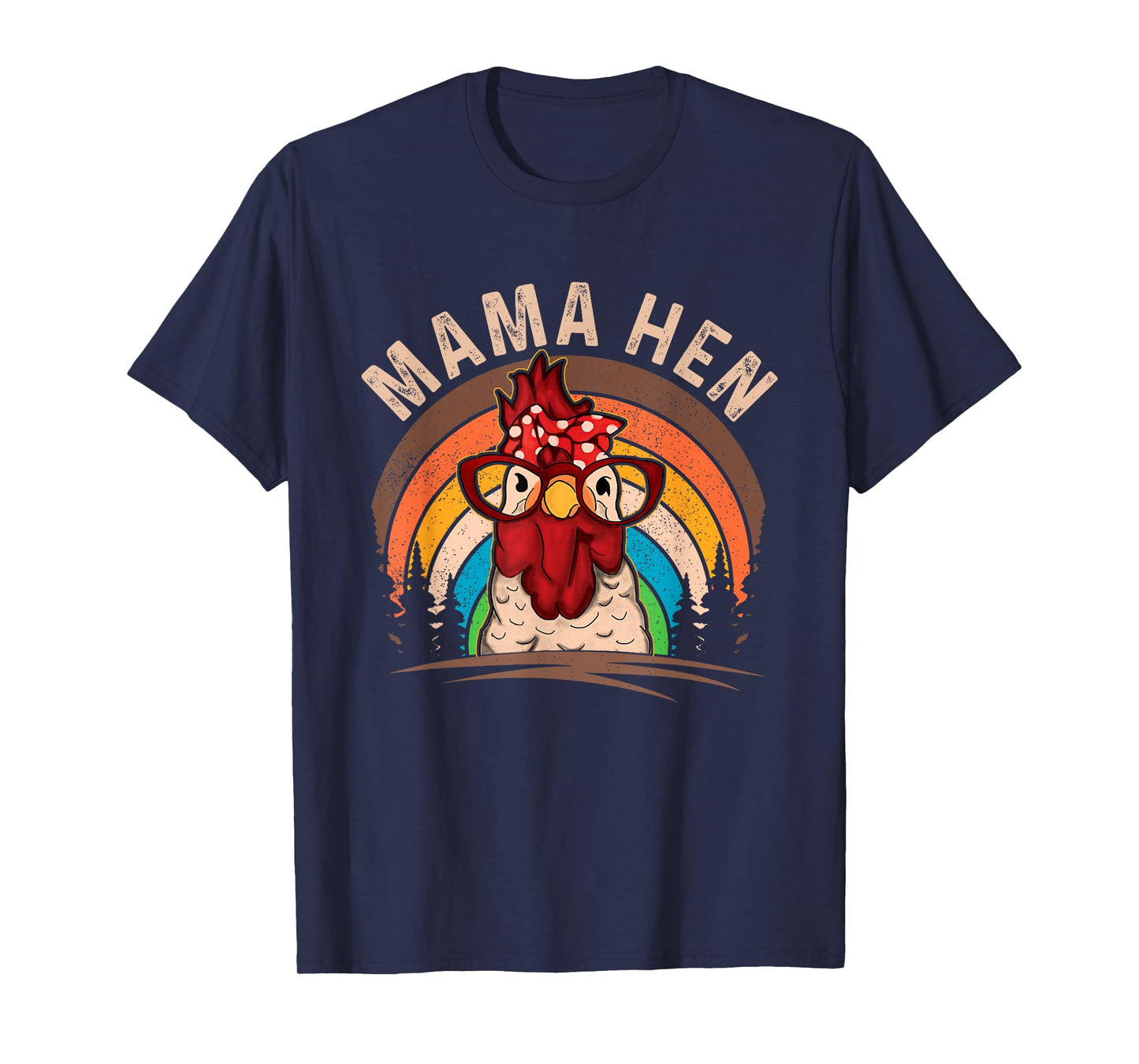 Mama Hen Vintage Retro Chicken Mom Chicken Lady Mother's Day T-Shirt