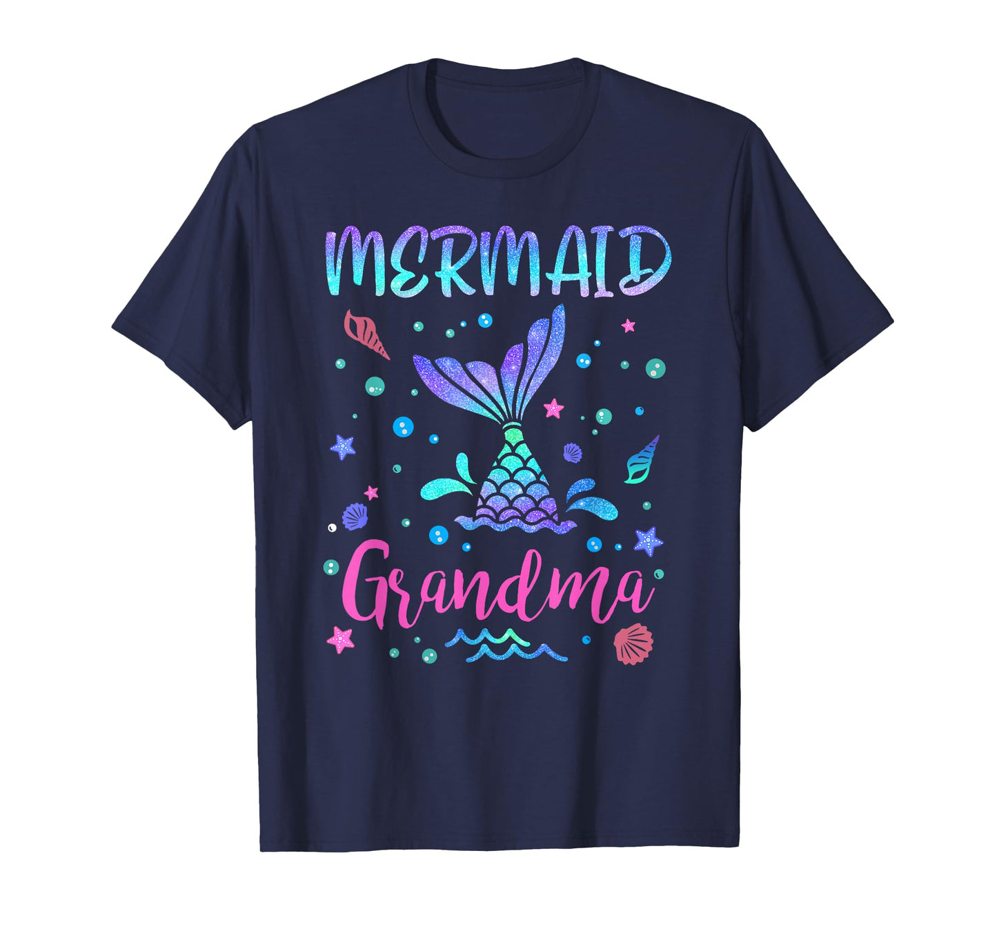 Birthday Mermaid Grandma Matching Family Bday Party Squad T-Shirt