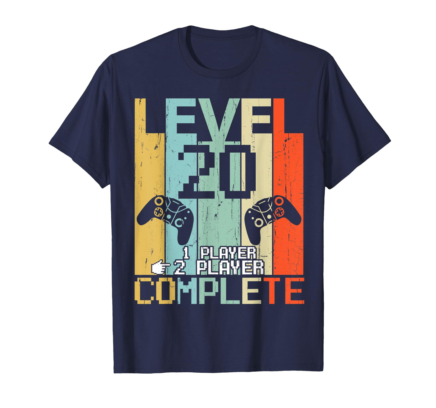 Level 20 Years Complete Gamer Couple Vintage Retro Shirt
