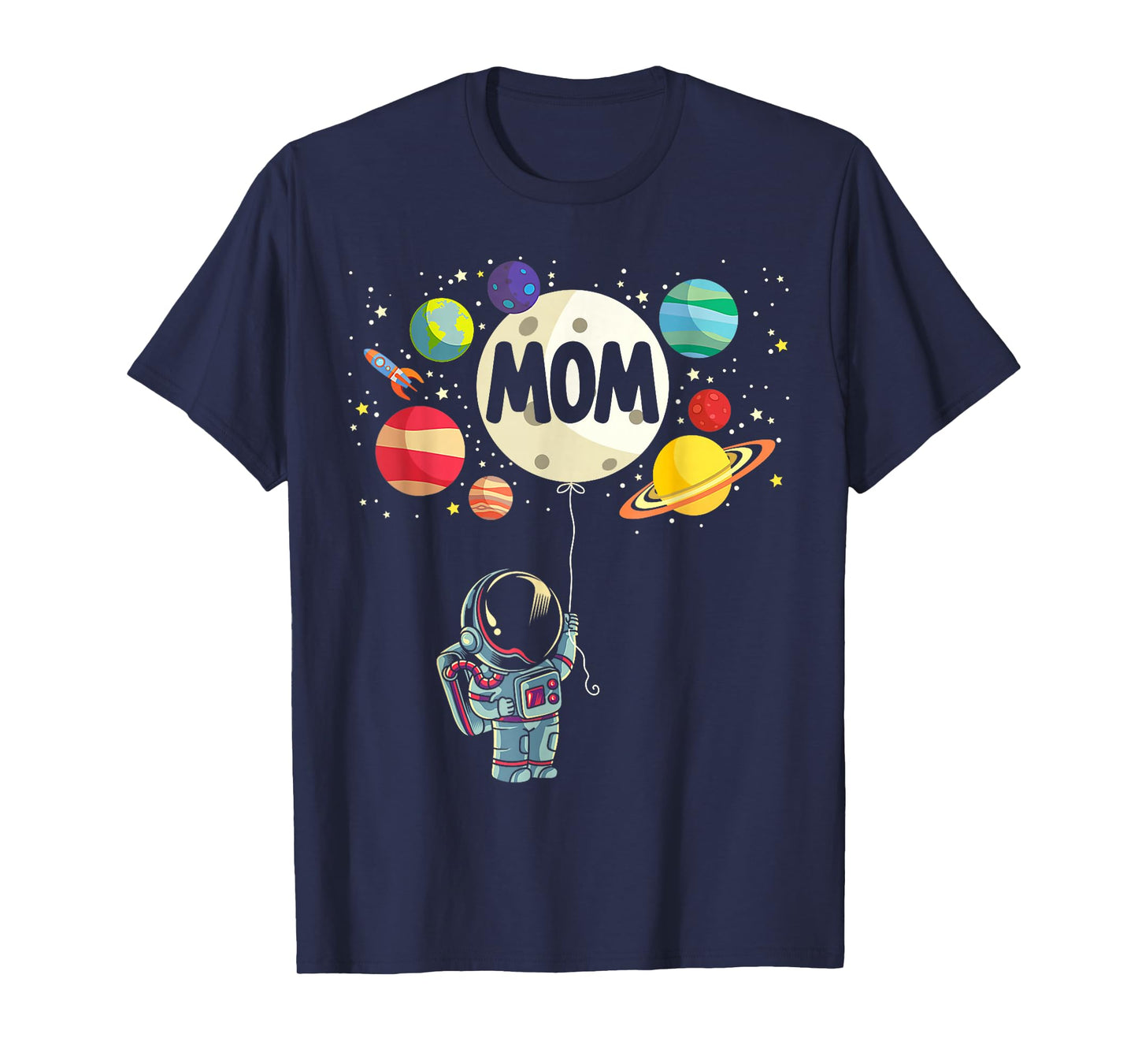Mom of The Birthday Boy Space Astronaut 1st Birthday Family T-Shirt