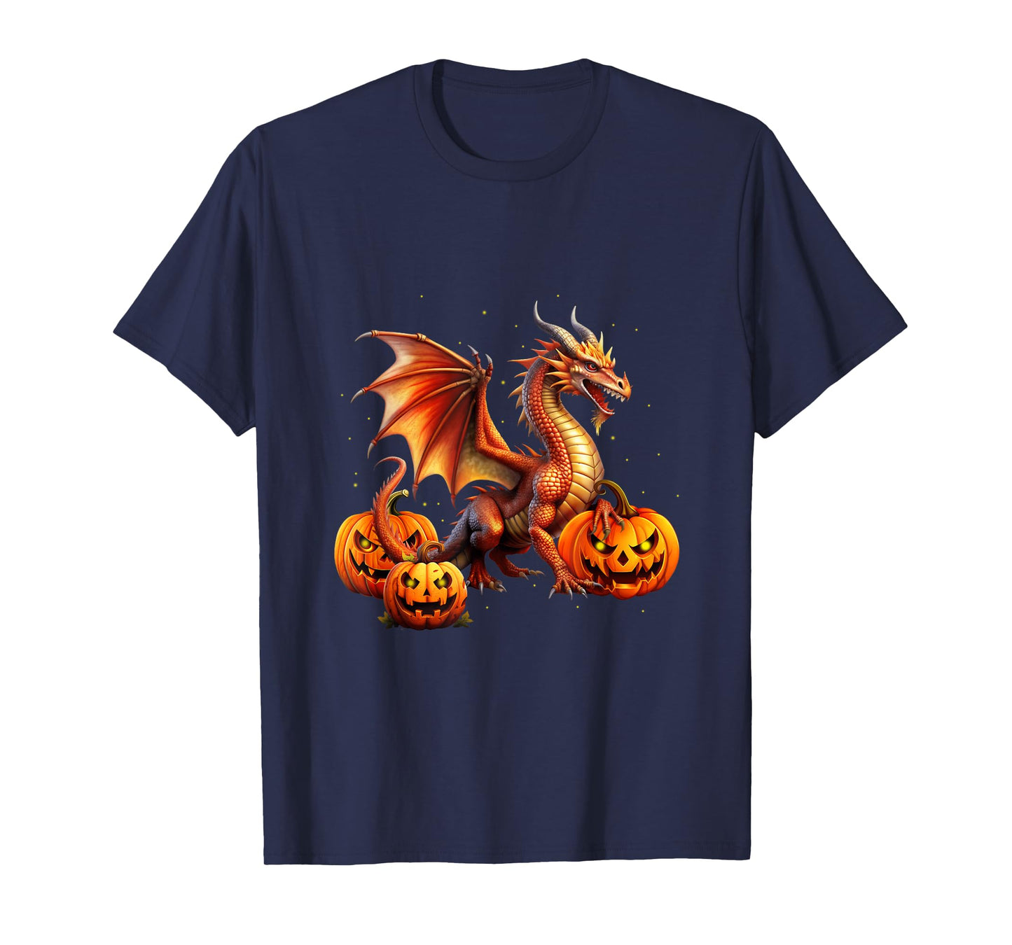 Halloween Dragon Jack O Lantern Autumn Kids Boys Girls T-Shirt