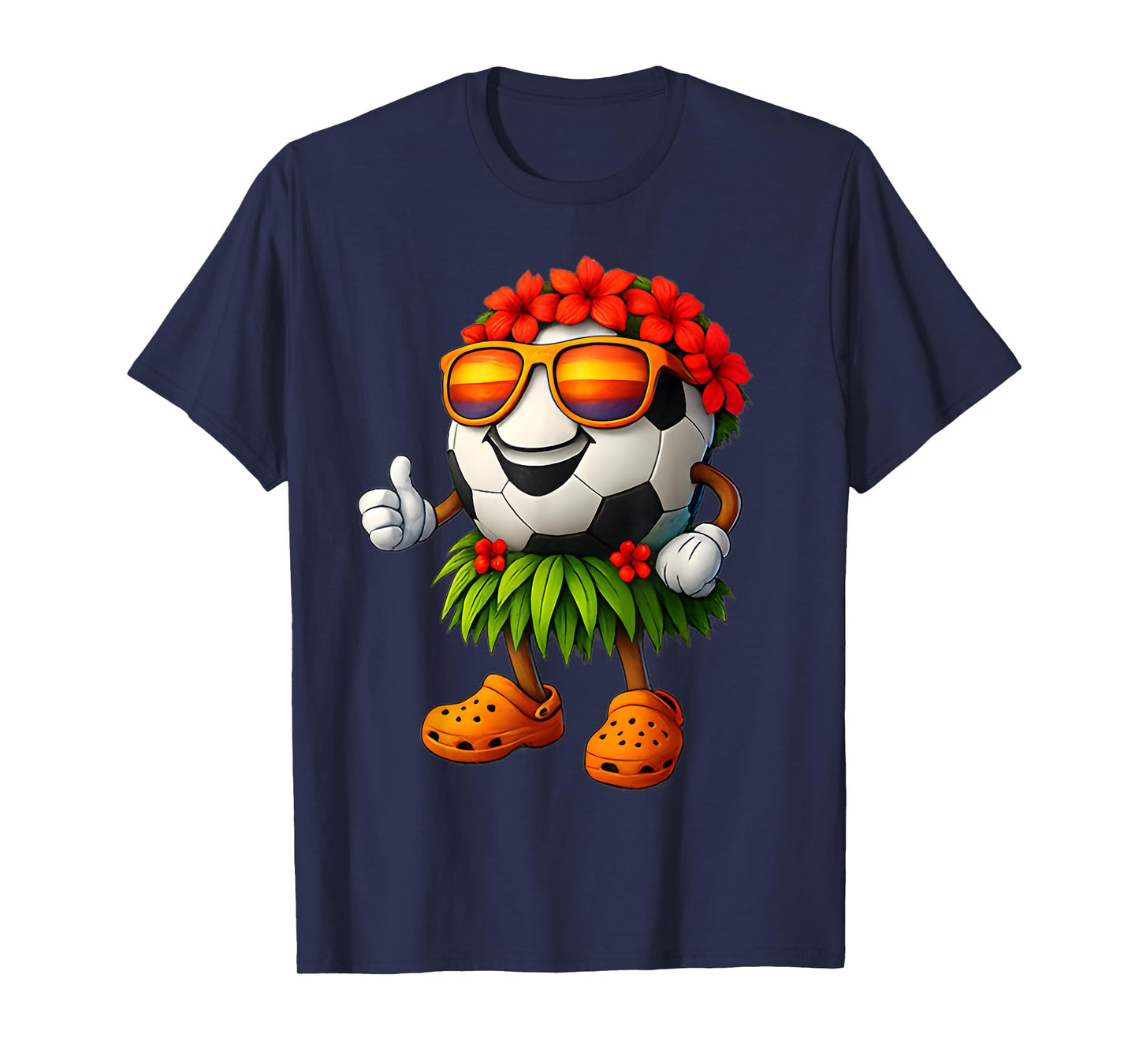 Funny Hawaii Soccer Ball Hawaiian Tropical Summer Vacation T-Shirt