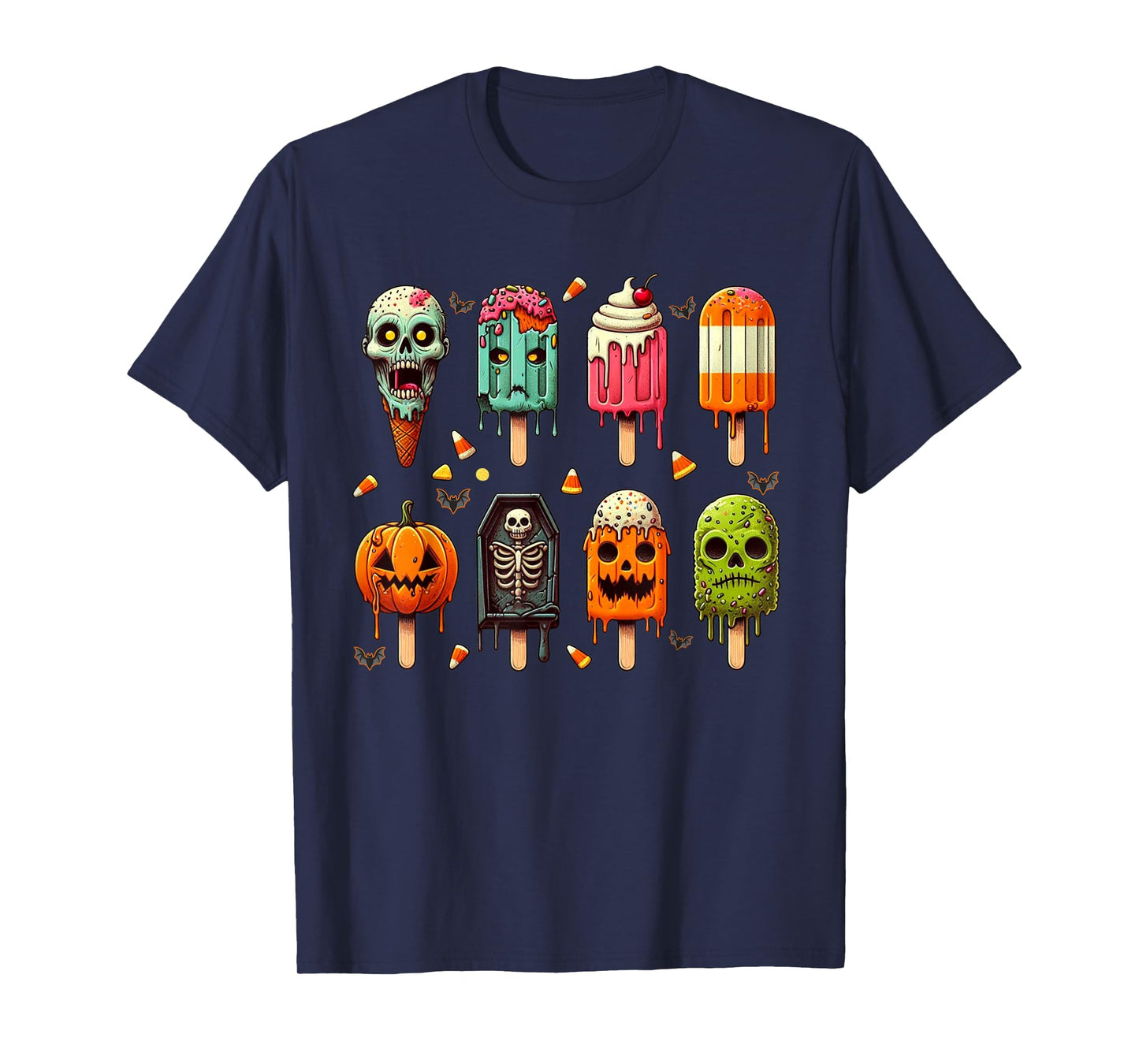 Funny Popsicle Summer Horror Halloween Ice Cream Summerween T-Shirt