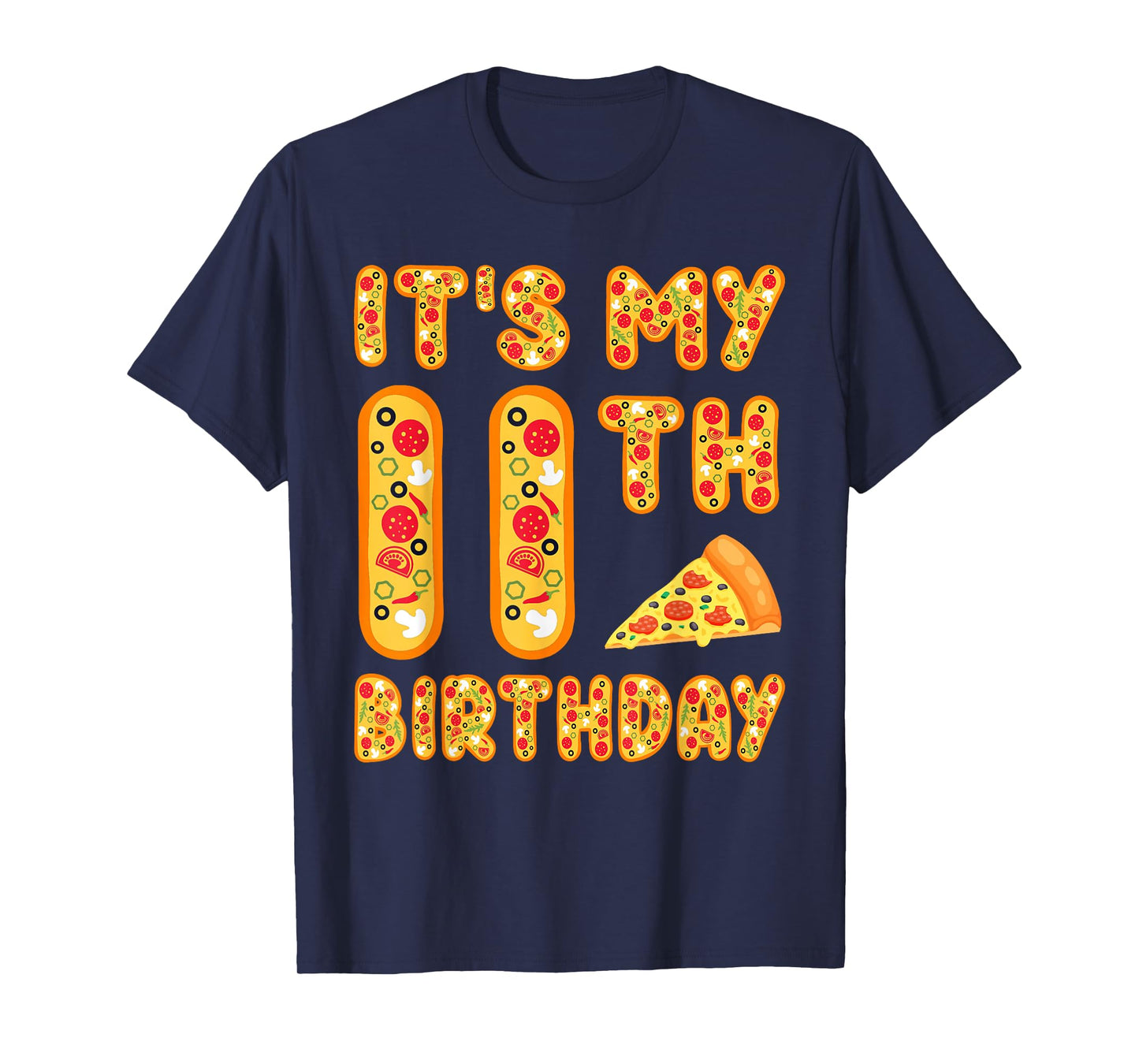 11 Years Old Boys Girls Kids 11th Birthday Pizza Family T-Shirt