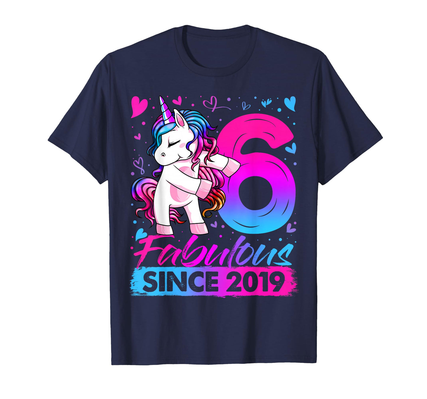 6 Year Old Unicorn Gifts For Girls 6th Birthday Girl Party T-Shirt