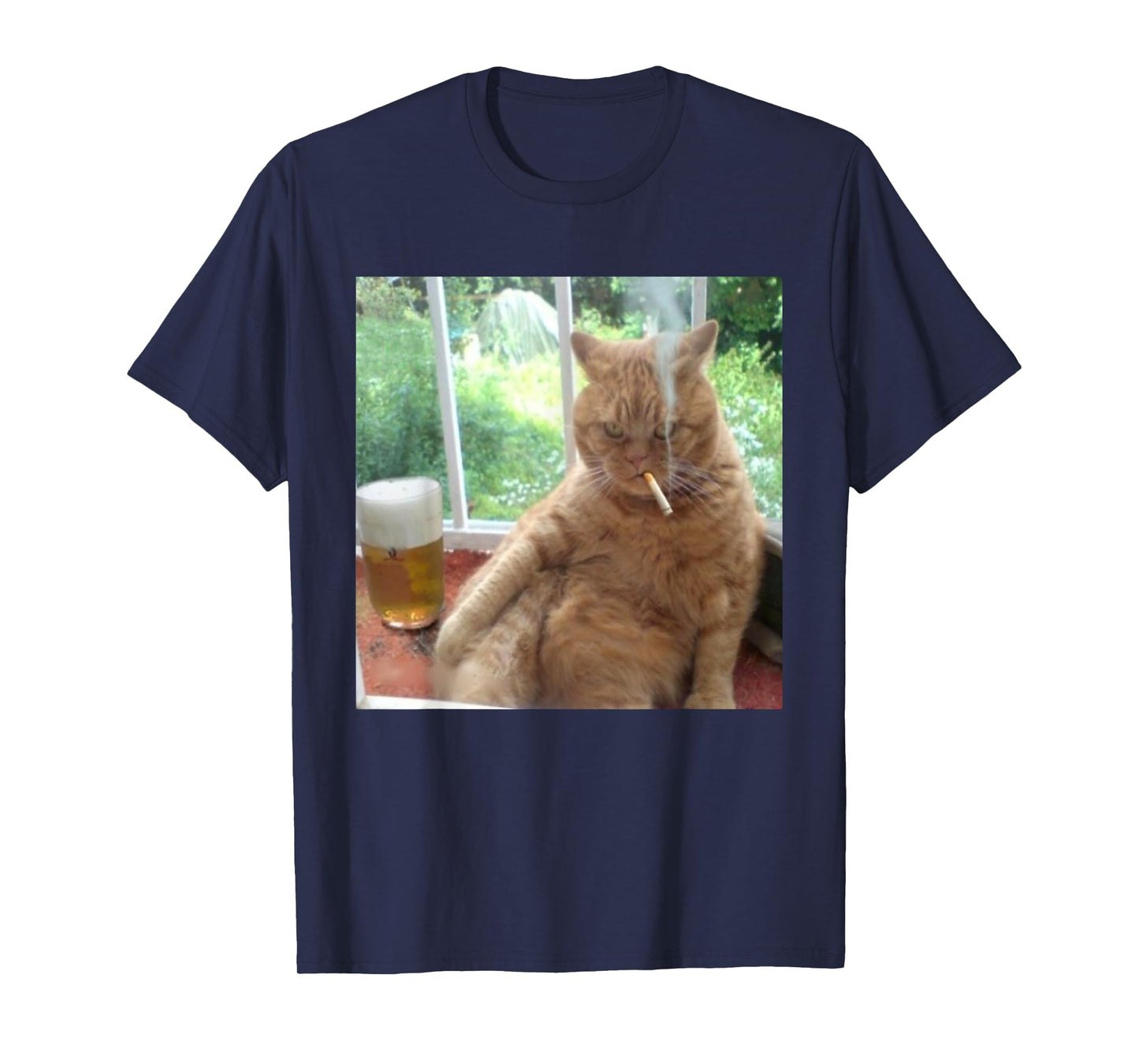 Cigarette Kitten Funny Smoking Cat Meme Stupid Brainrot T-Shirt