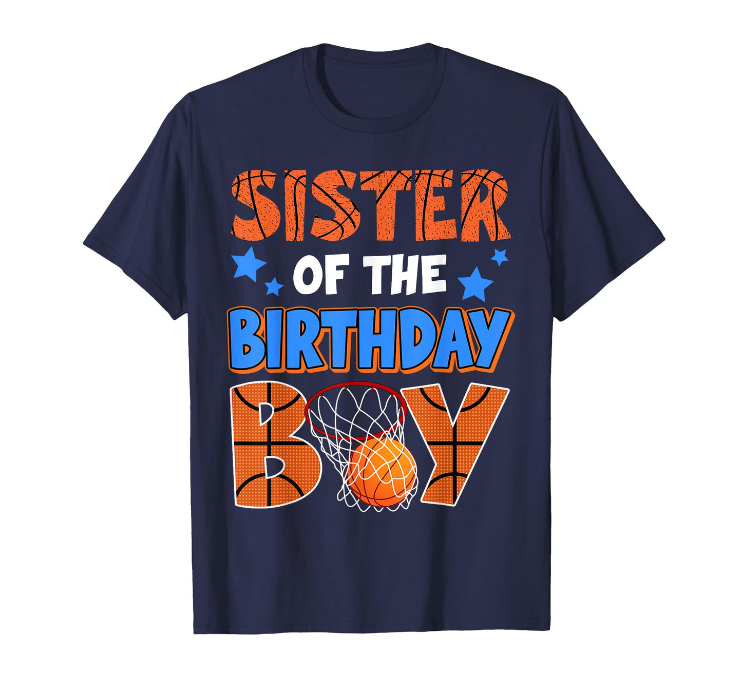 Basketball Sister Of The Birthday Boy Family Matching T-Shirt