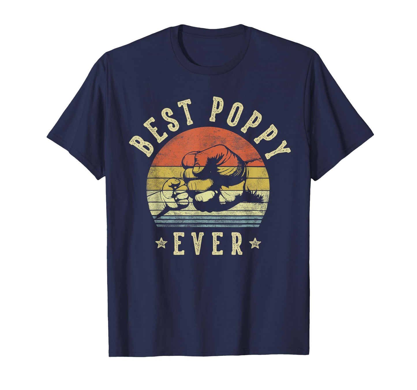 Best Poppy Ever - Retro Fist Bump Vintage Design Poppy T-Shirt