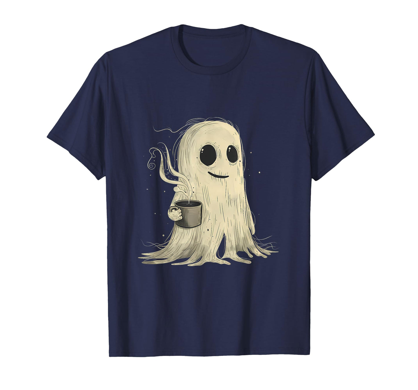 Spooky Ghost Costume Coffee Funny Halloween Costume T-Shirt