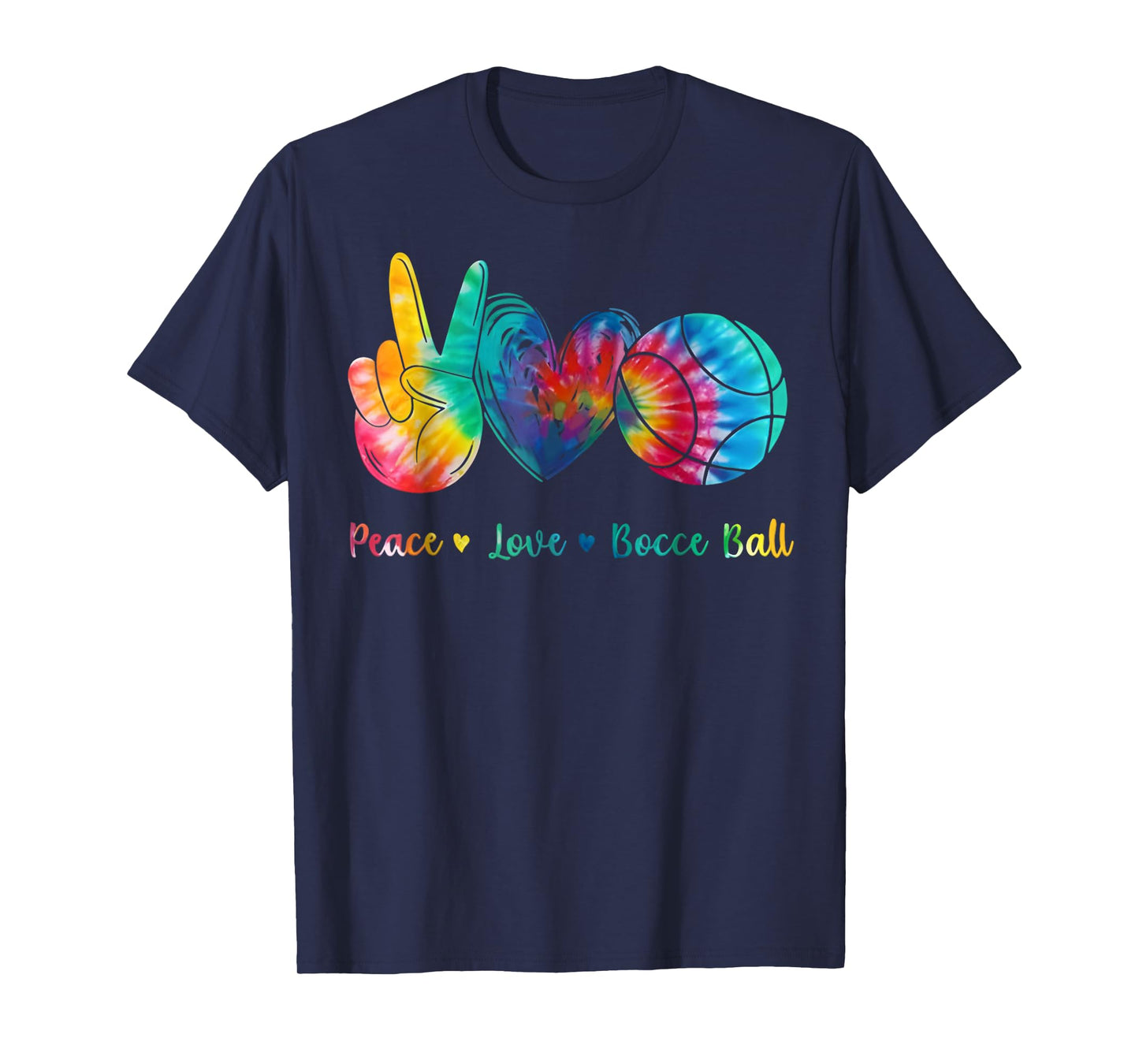 Peace Love Bocce Ball Tie Dye T-Shirt