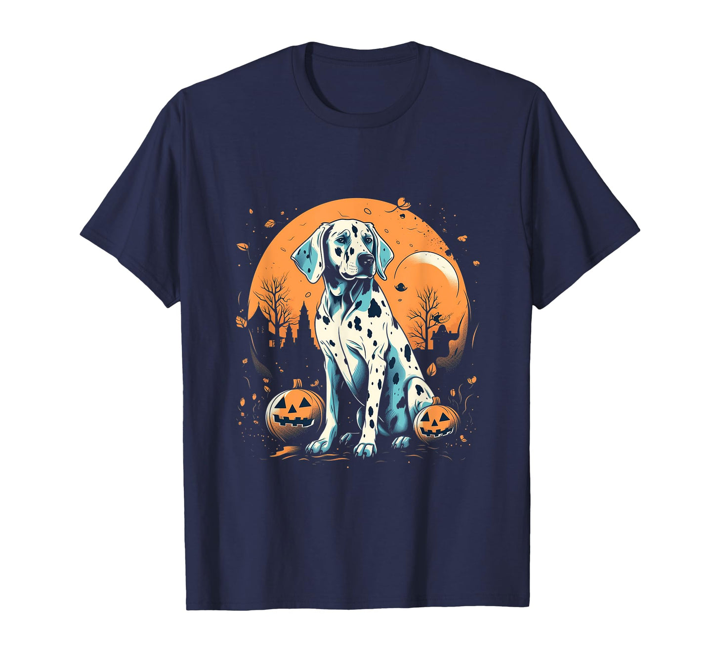 Dalmatian Pumpkin Halloween Costume Dog Puppy Men Women Kids T-Shirt