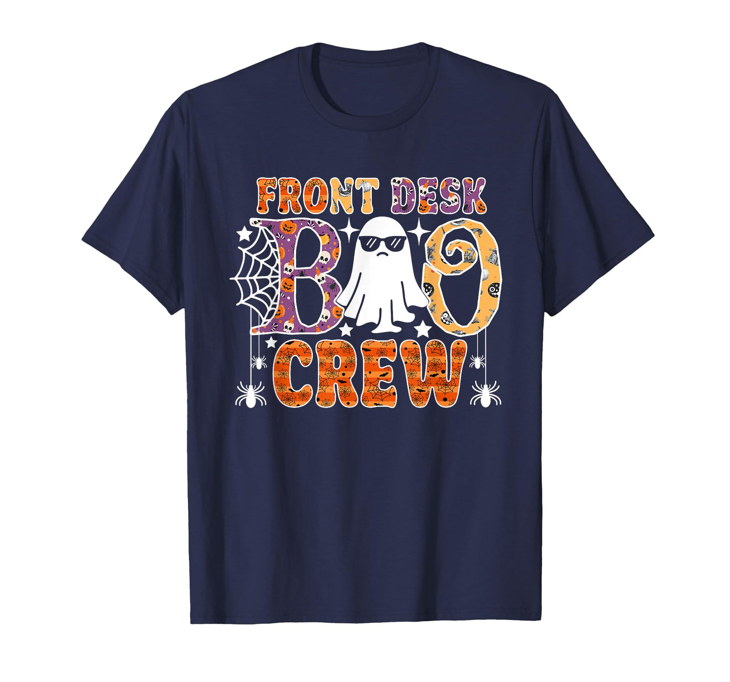 Front Desk Boo Crew Funny Ghost Halloween Receptionist T-Shirt