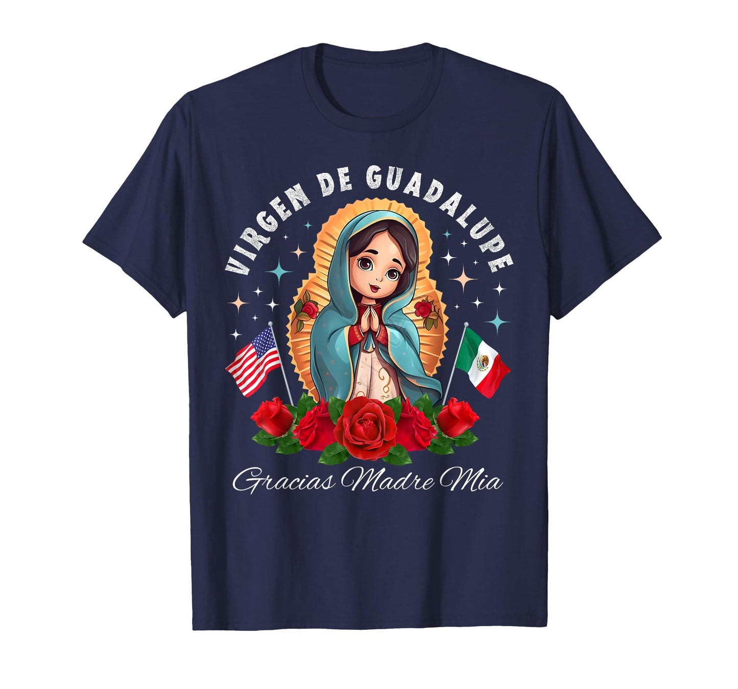 Our Lady of Guadalupe Gracias Madre Mia Mexico for Kids T-Shirt