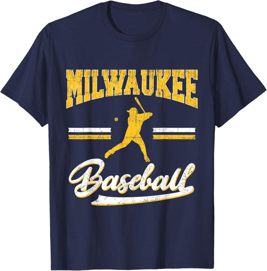 Vintage Home Run Milwaukee Baseball T-Shirt