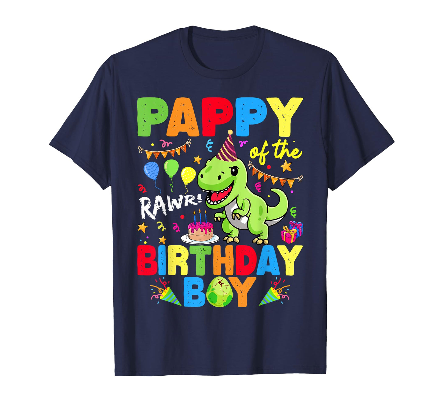 Pappy Of The Birthday Boy Dinosaur T-Rex RAWR T-Shirt