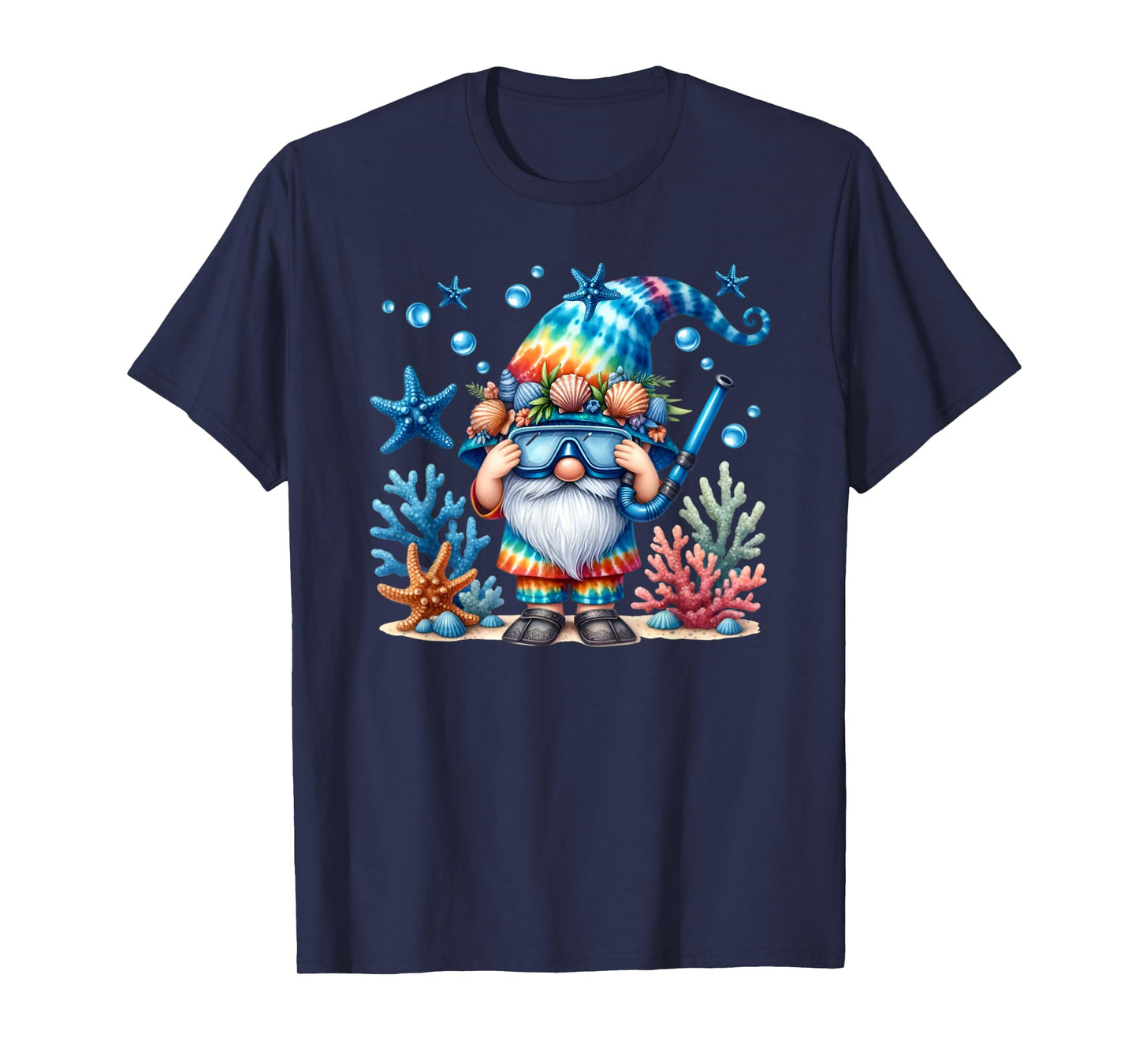Scuba Diving Accessories Summer Gnome For Beach Vacation T-Shirt for Men Women Kids
