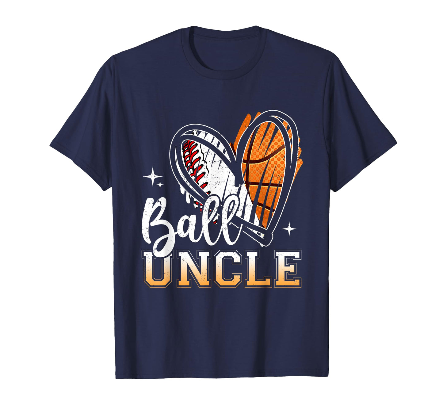 Ball Uncle Baseball Basketball Uncle Fathers Day T-Shirt