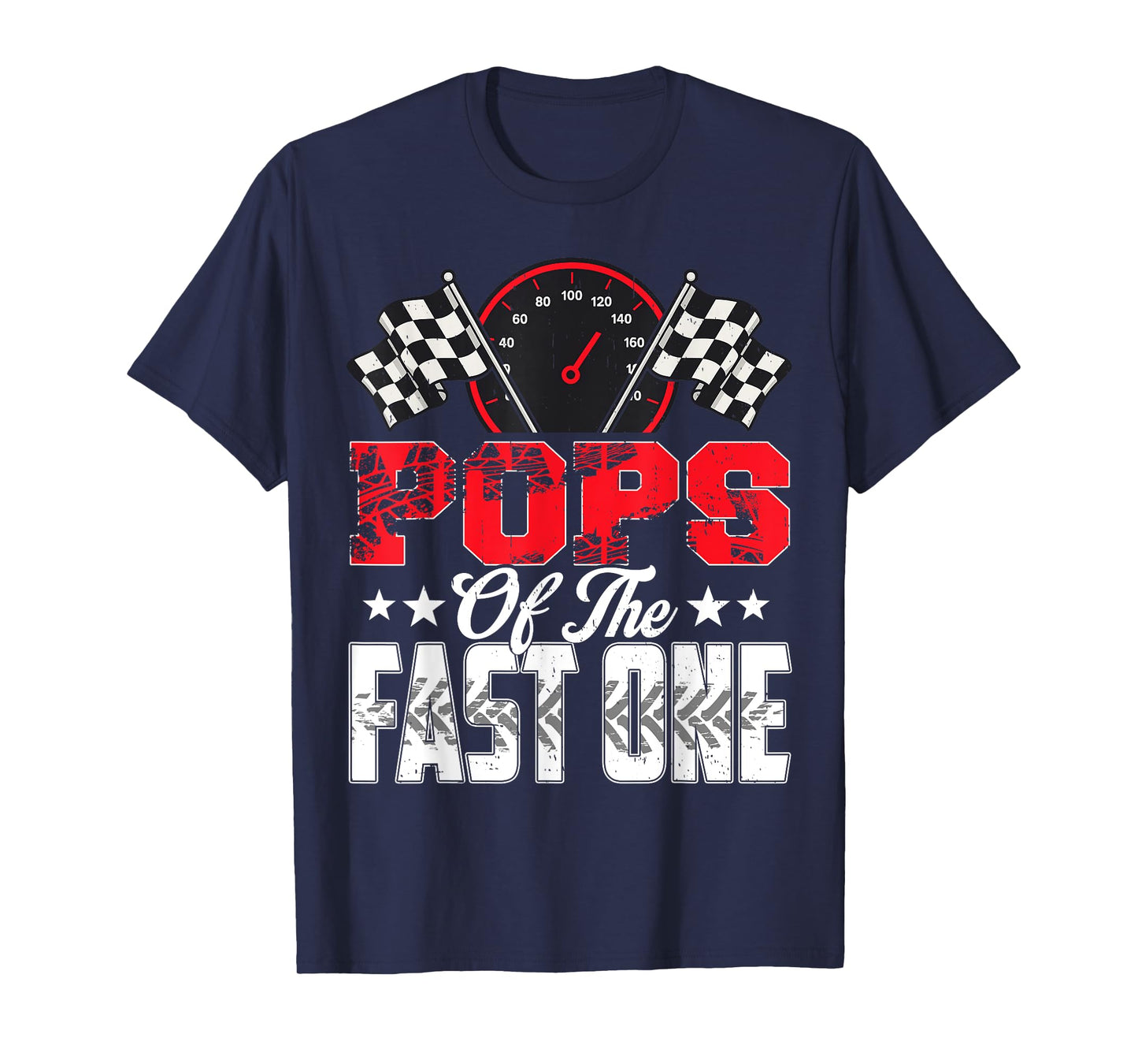Pops of The Fast One Birthday 1st Race Car Family T-Shirt