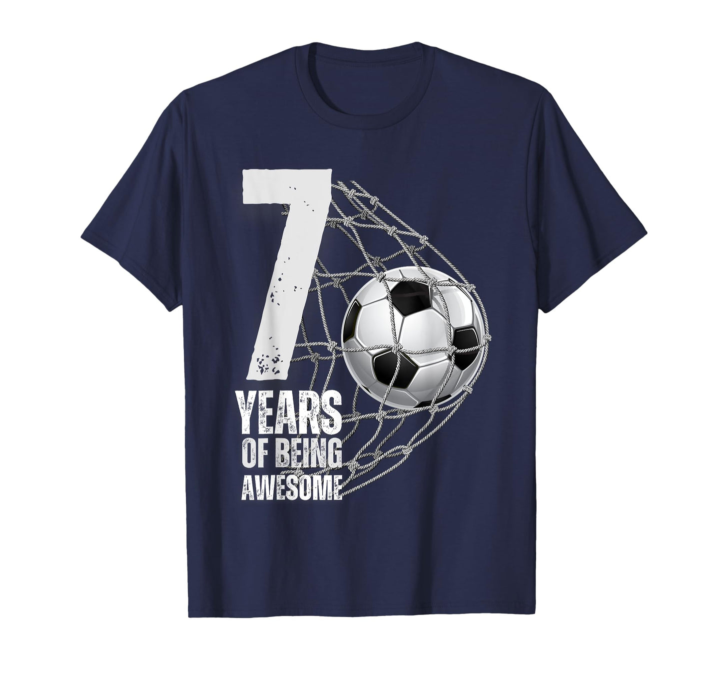 7 Years Of Being Awesome Soccer 7th Birthday Boys Girls T-Shirt