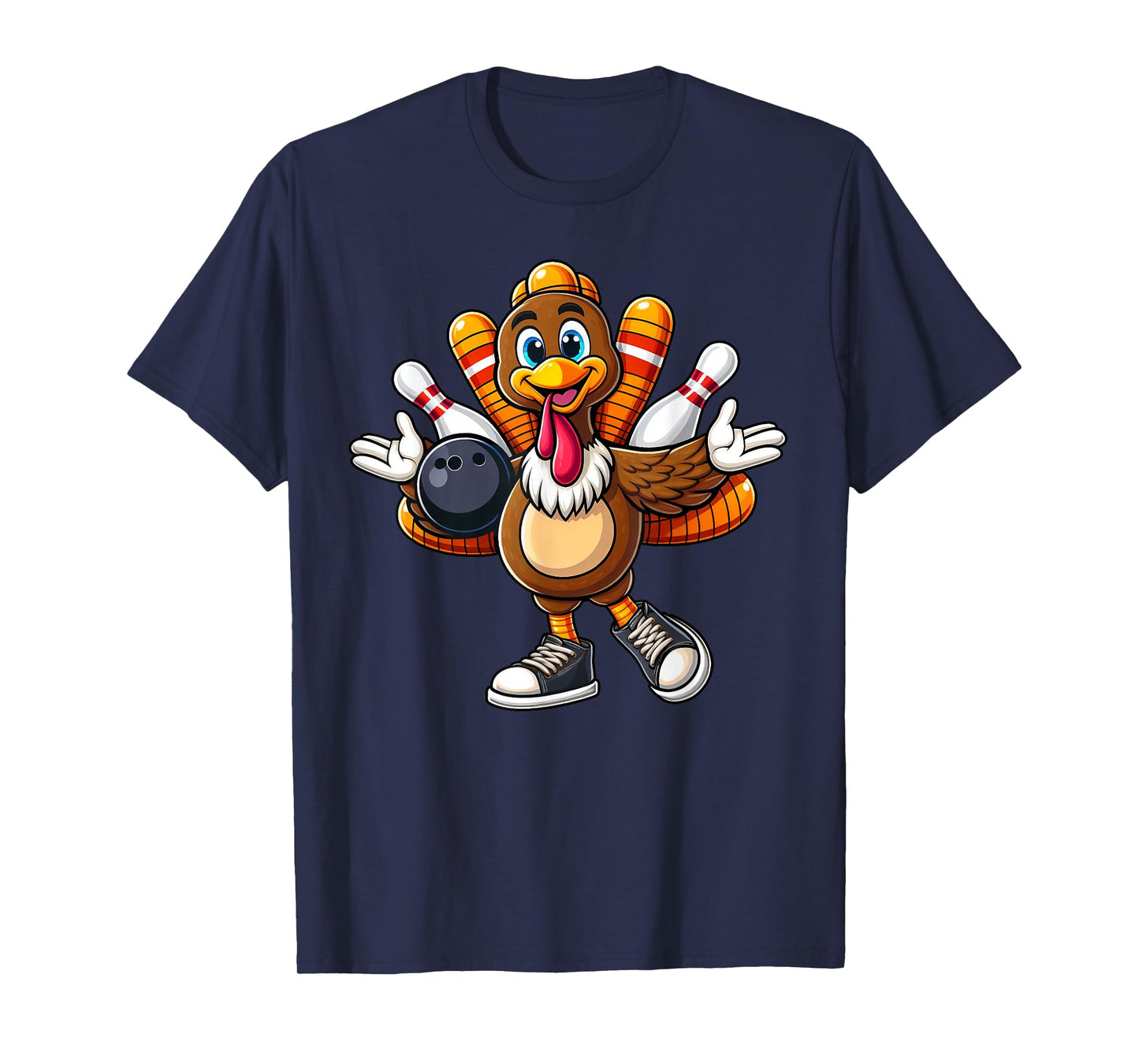 Cool Thanksgiving Bowling Gobble Player Turkey Bowling Funny T-Shirt