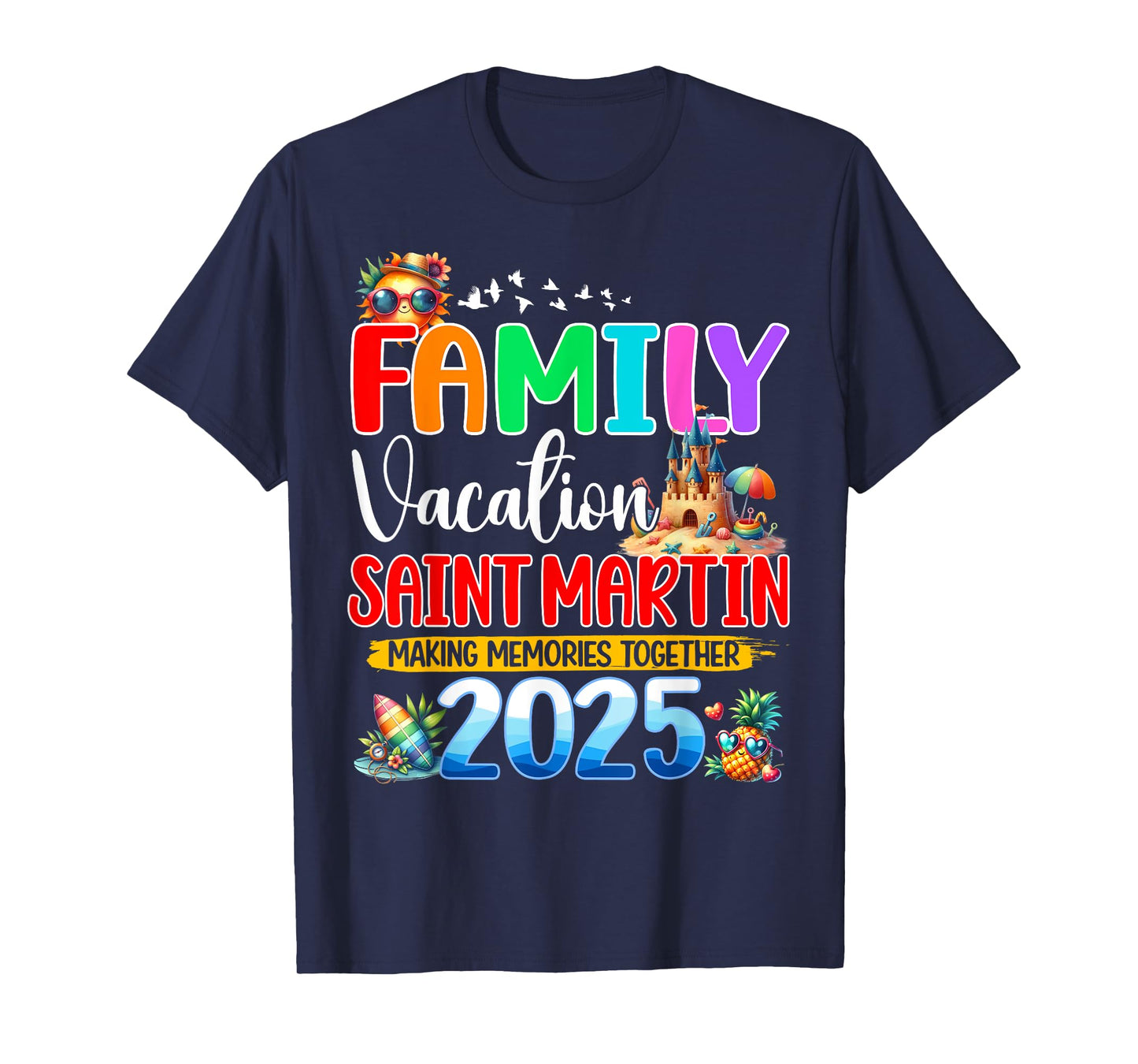 Family Vacation Saint Martin 2025 Holiday Matching Group T-Shirt