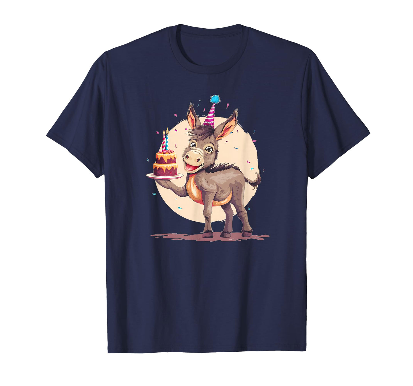 B-Day Donkey with Cake for Donkeys and Birthday Parties T-Shirt