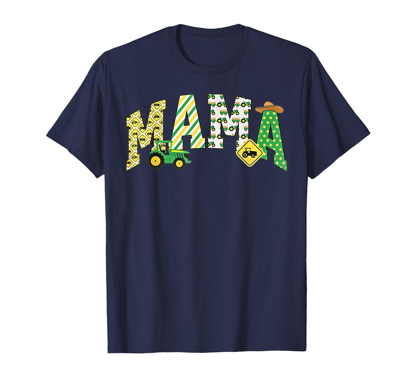 Mama of The Birthday Boy Tractors Farm Trucks Family Party T-Shirt