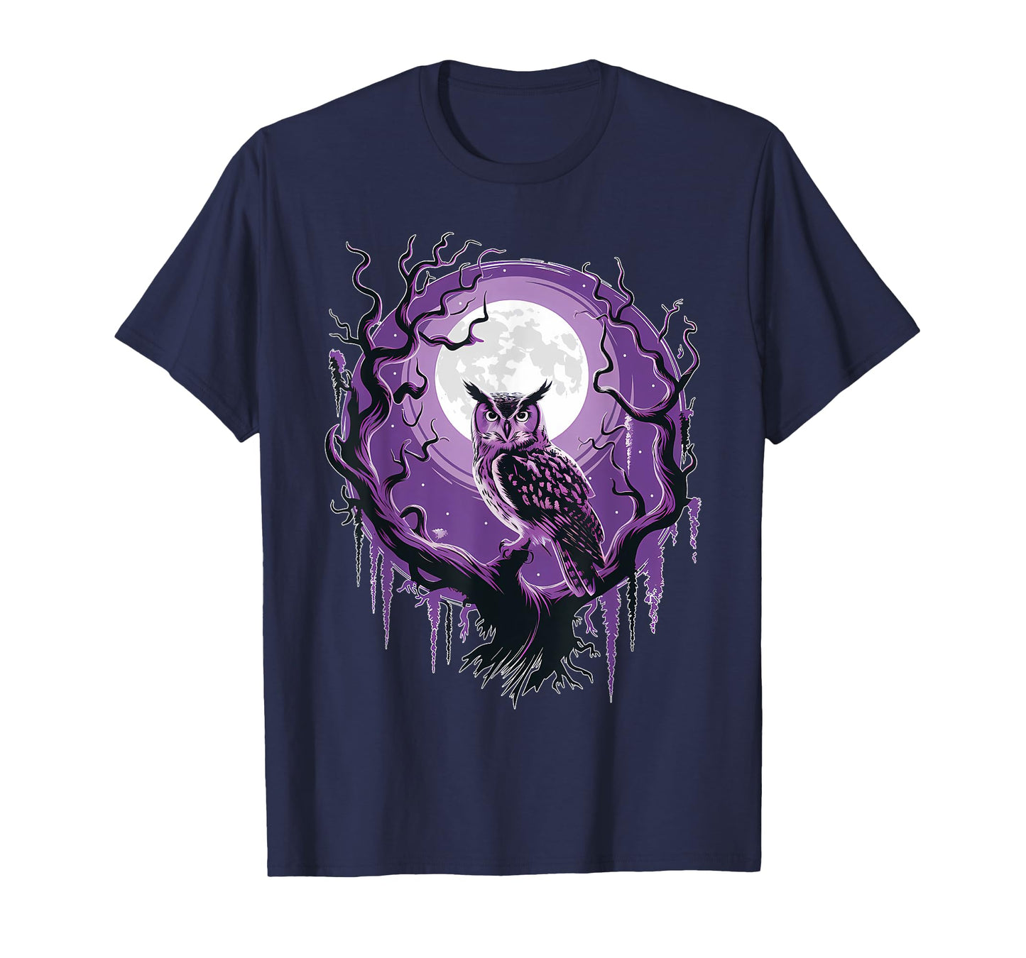 Owl Moon Graphic Women Men Girls Boys T-Shirt