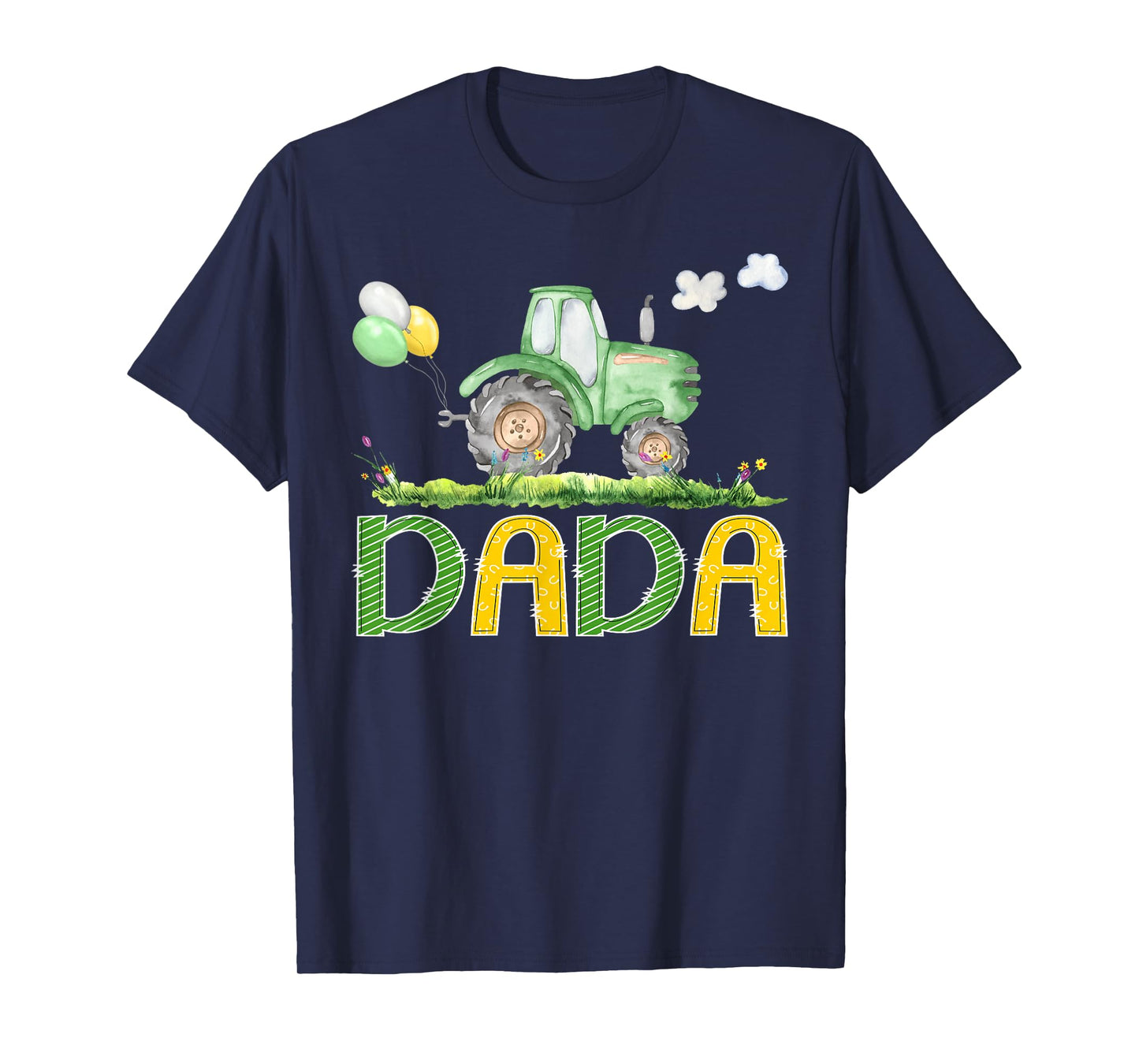 Funny Dada Birthday Boy Tractor Farm Truck Matching T-Shirt