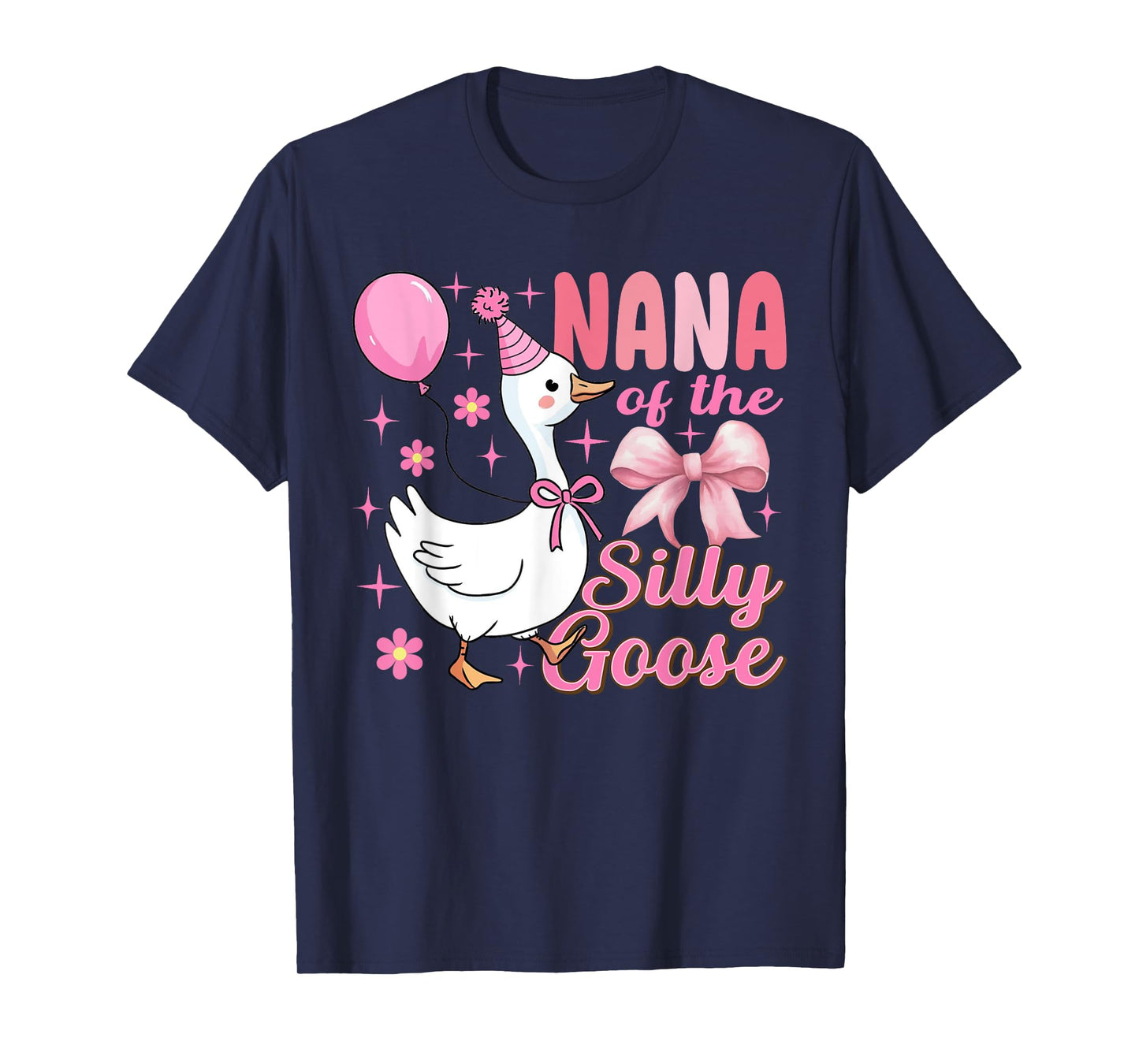 Nana Goose On The Loose Funny Birthday Matching Family T-Shirt