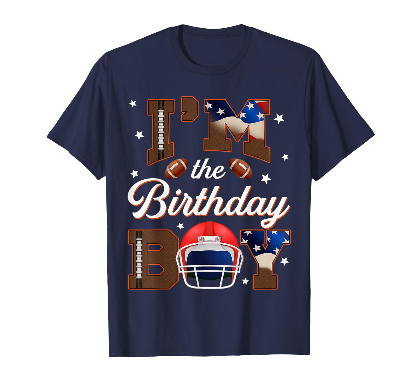 Im the Birthday Boy Football Family Matching Party Decor T-Shirt