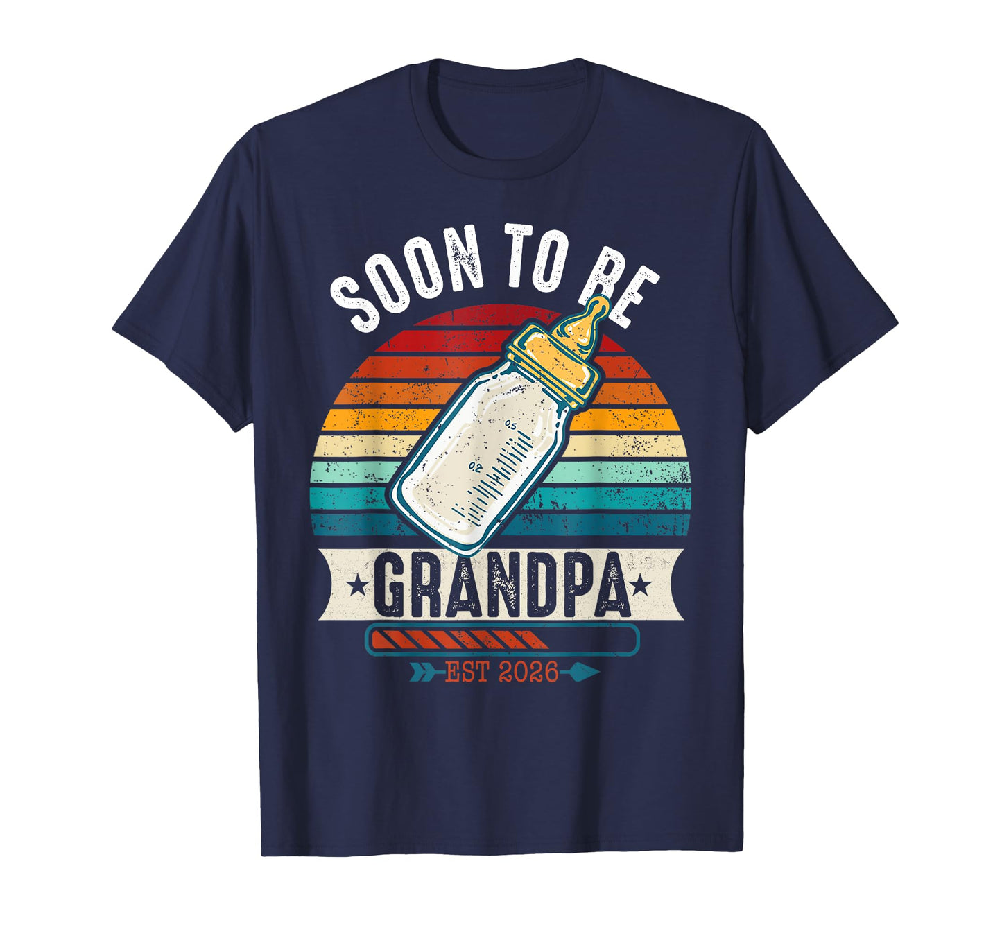 Soon To Be Grandpa 2026 Loading Promoted To Grandpa Est 2026 T-Shirt