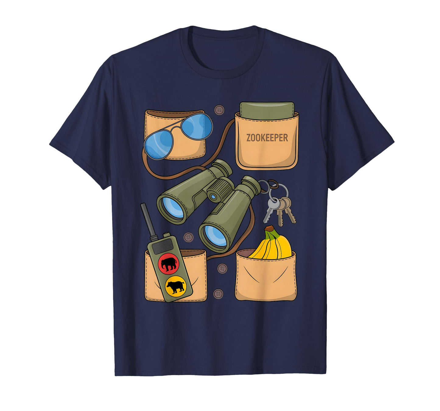 Zoo Keeper Costume Funny Halloween Boys Girls Zookeeper T-Shirt
