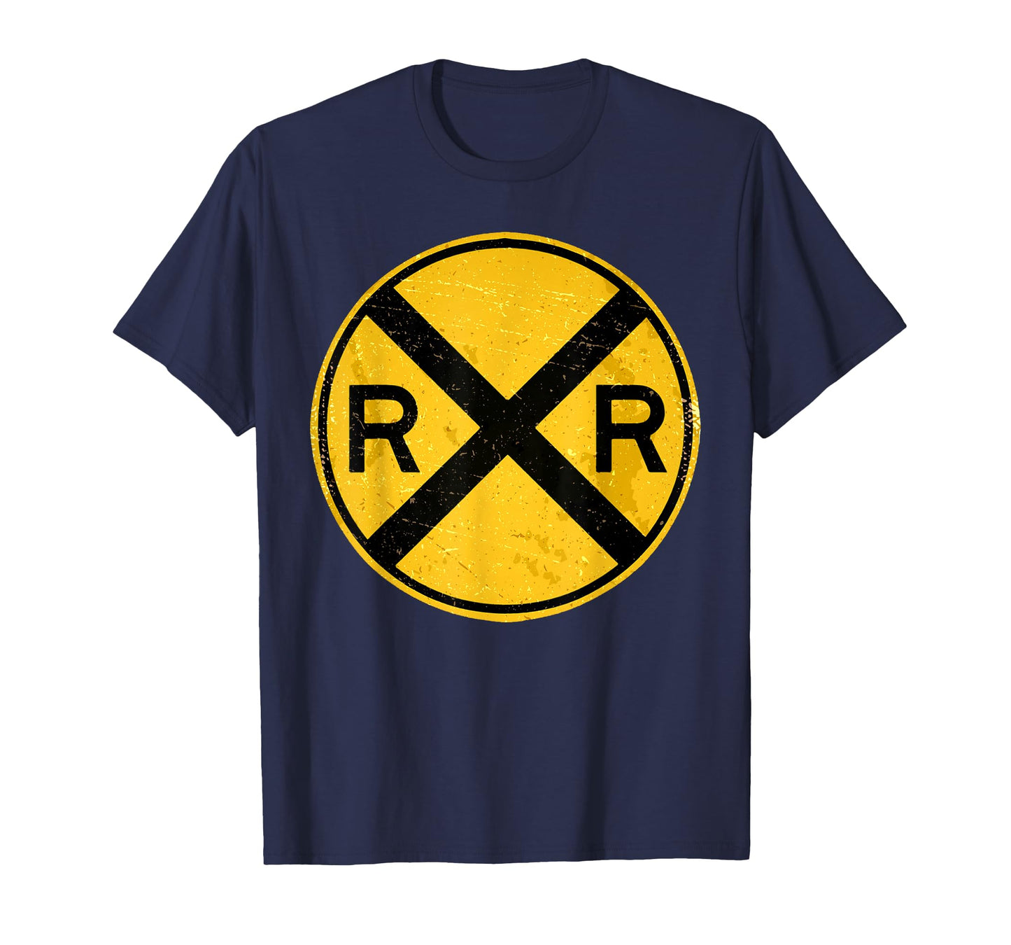 Cool Train Art For Men Women Railroad Crossing Model Train T-Shirt