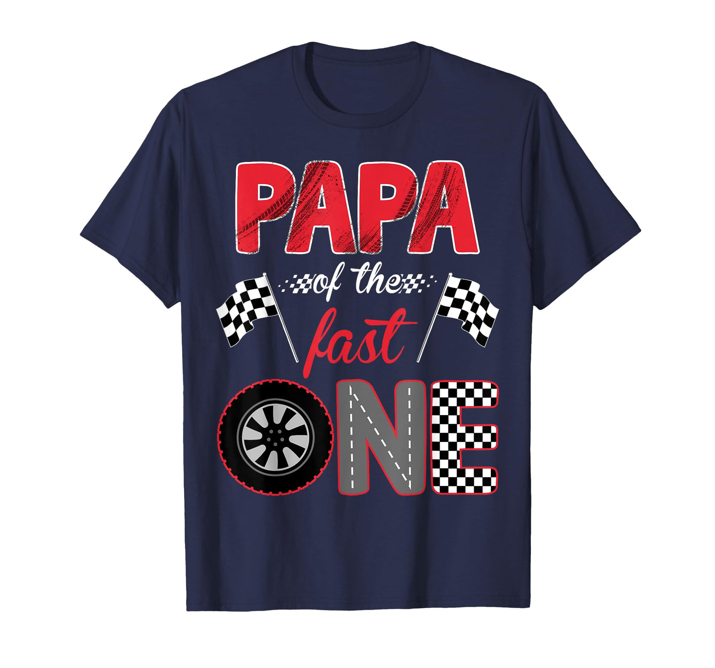Papa Of The Fast One Birthday 1st Race Car Family T-Shirt