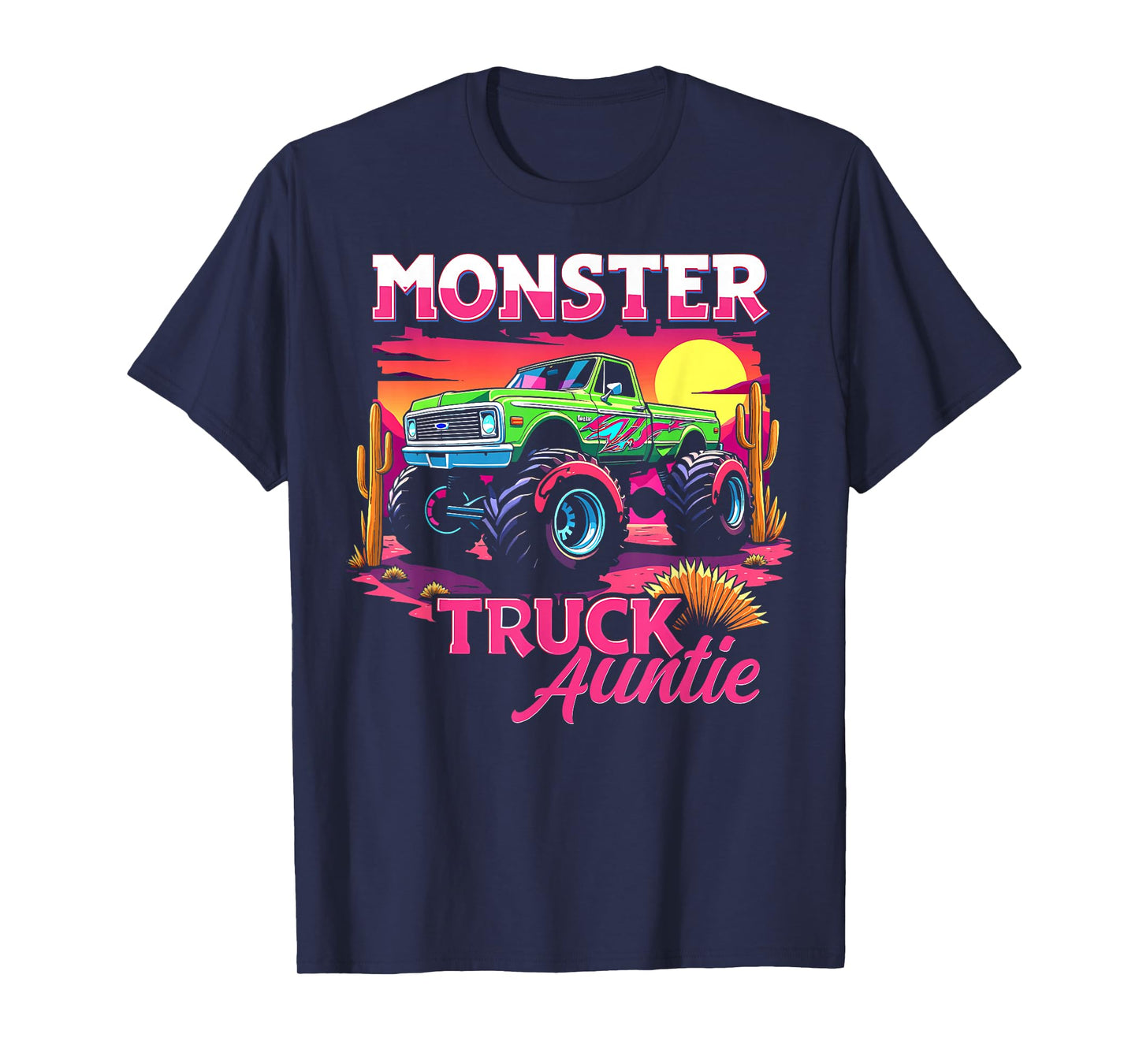 Monster Truck Auntie Matching Family Monster Truck Aunt T-Shirt