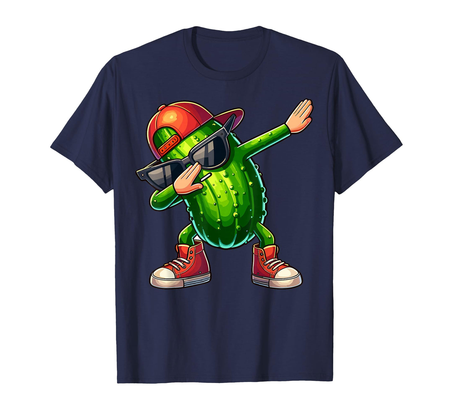 Dabbing Pickle Dancing Cucumber Lover Funny Pickle T-Shirt