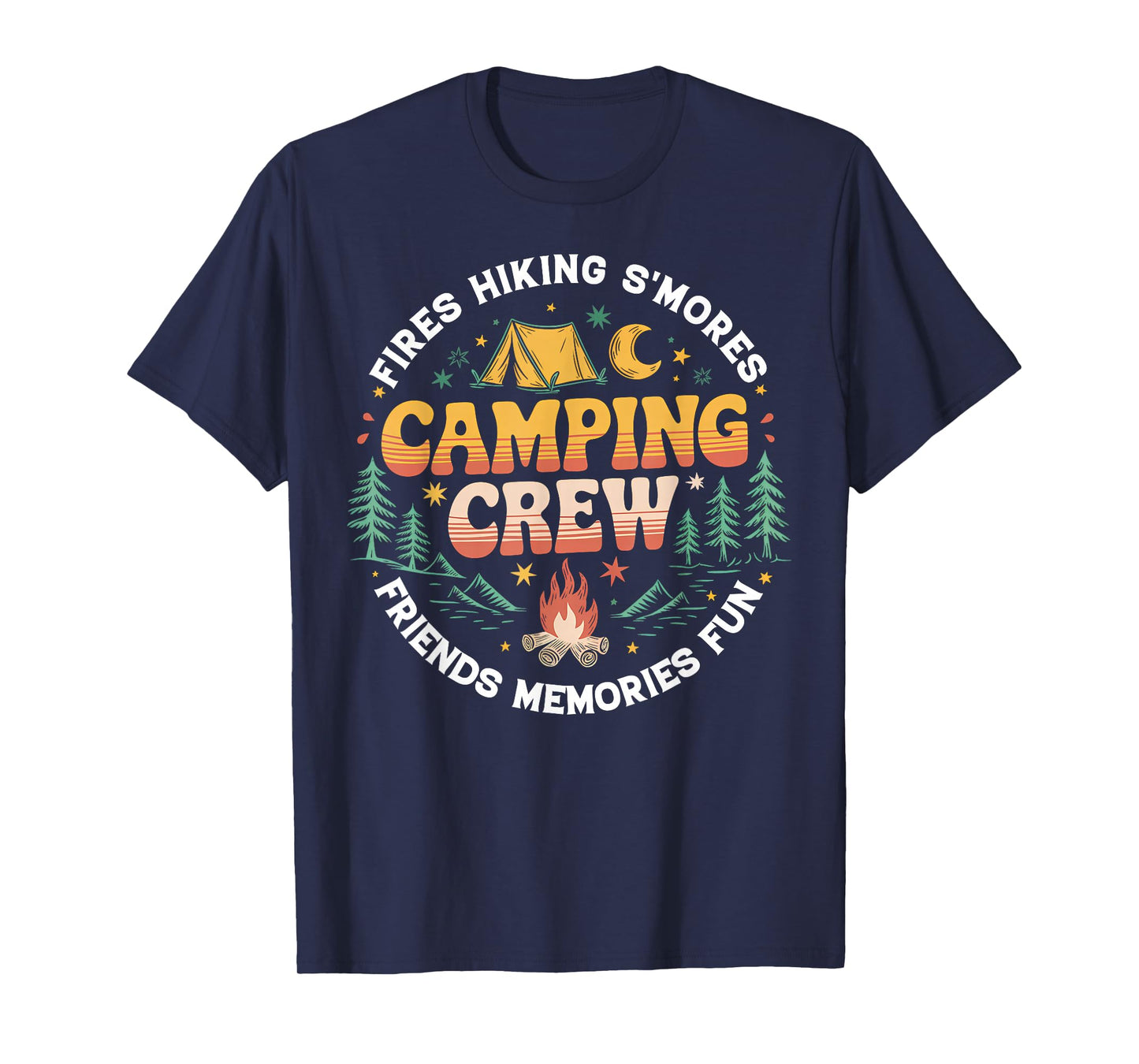 Camping Crew Family Matching Group Friends Men Women Kid T-Shirt