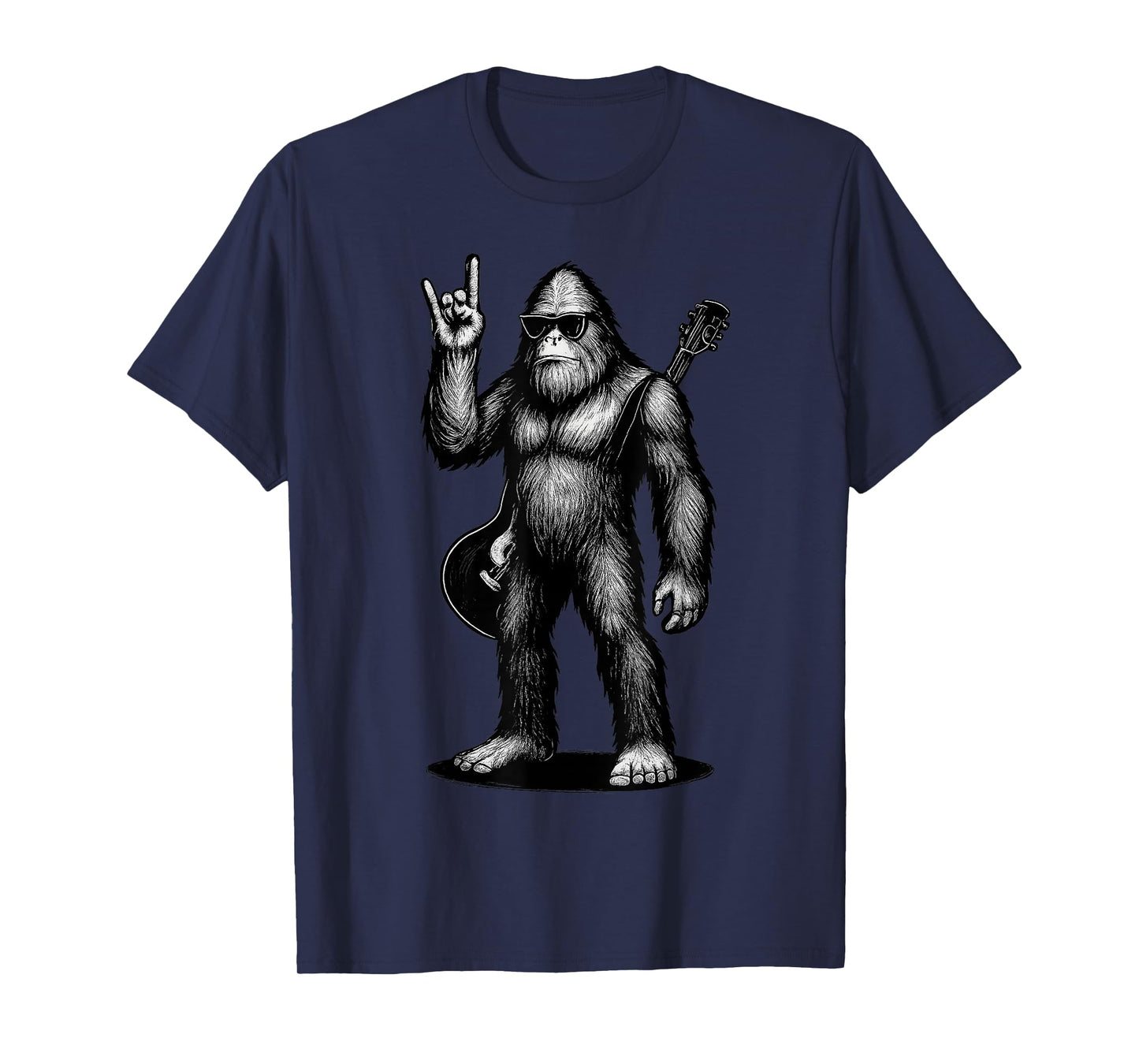 Retro Big Foot Rock Music Gifts Men Women Kid Funny Bigfoot T-Shirt
