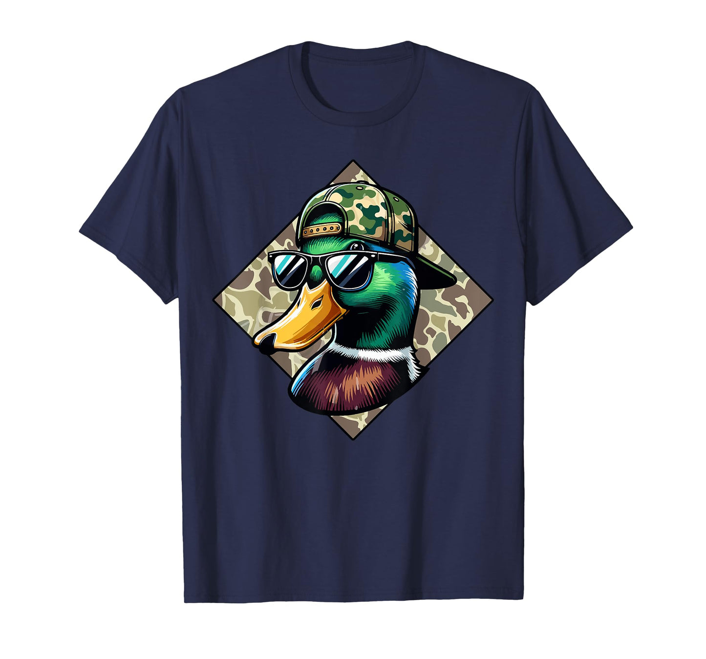 Camo Patriotic Mallard Duck Camouflage Flying Duck Hunting T-Shirt