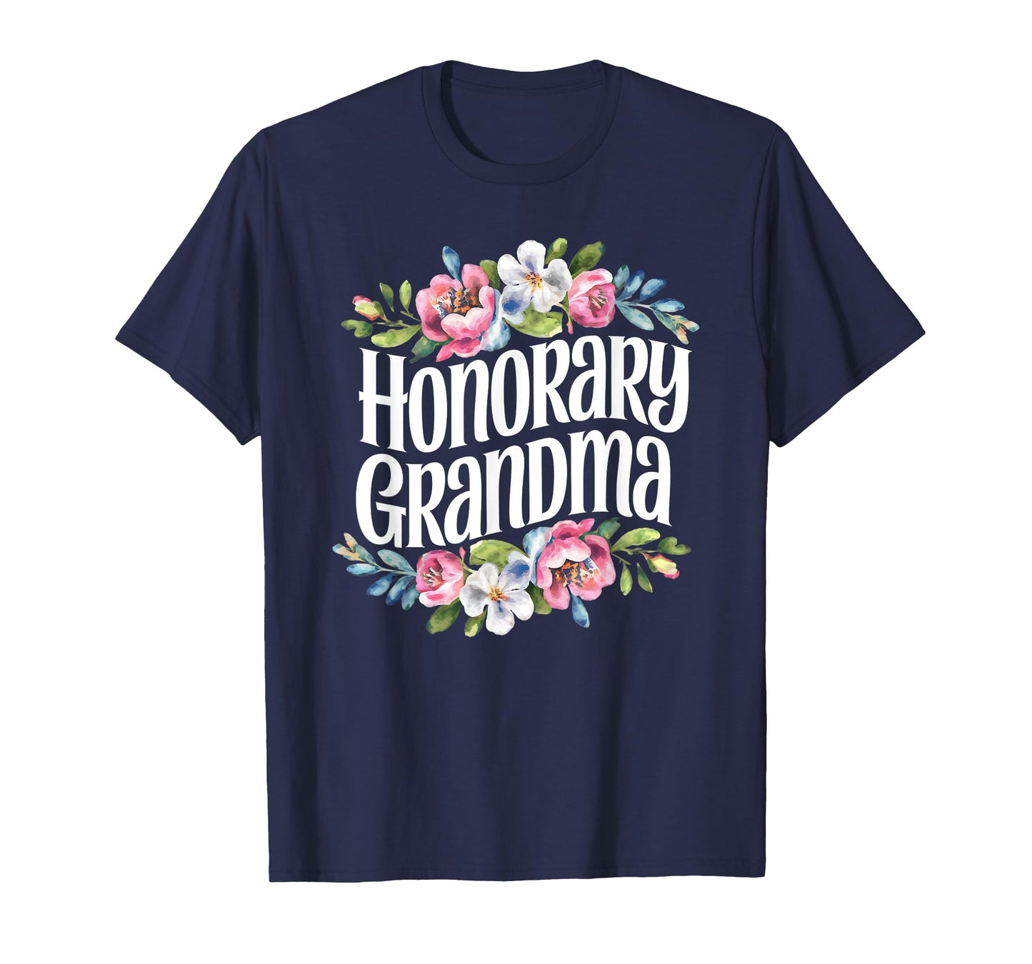 Honorary Grandma Floral T-Shirt