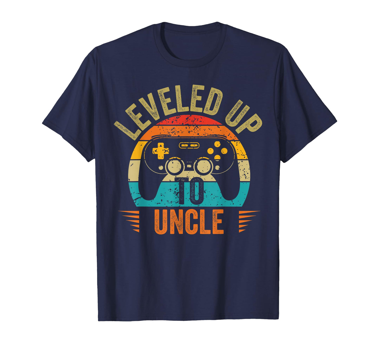 Leveling up to uncle 2025 funny video gamer vintage men T-Shirt