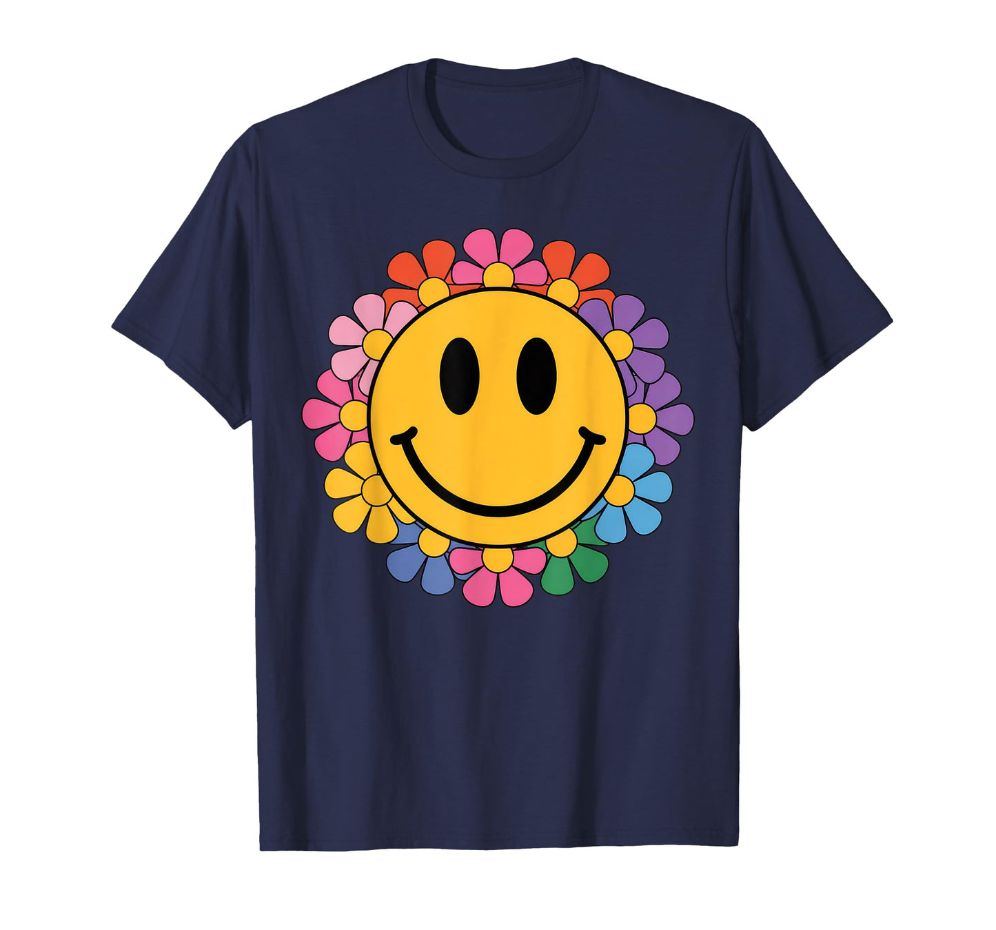Happy Retro Daisy Smile Face Preppy Aesthetic Men Women Kids T-Shirt