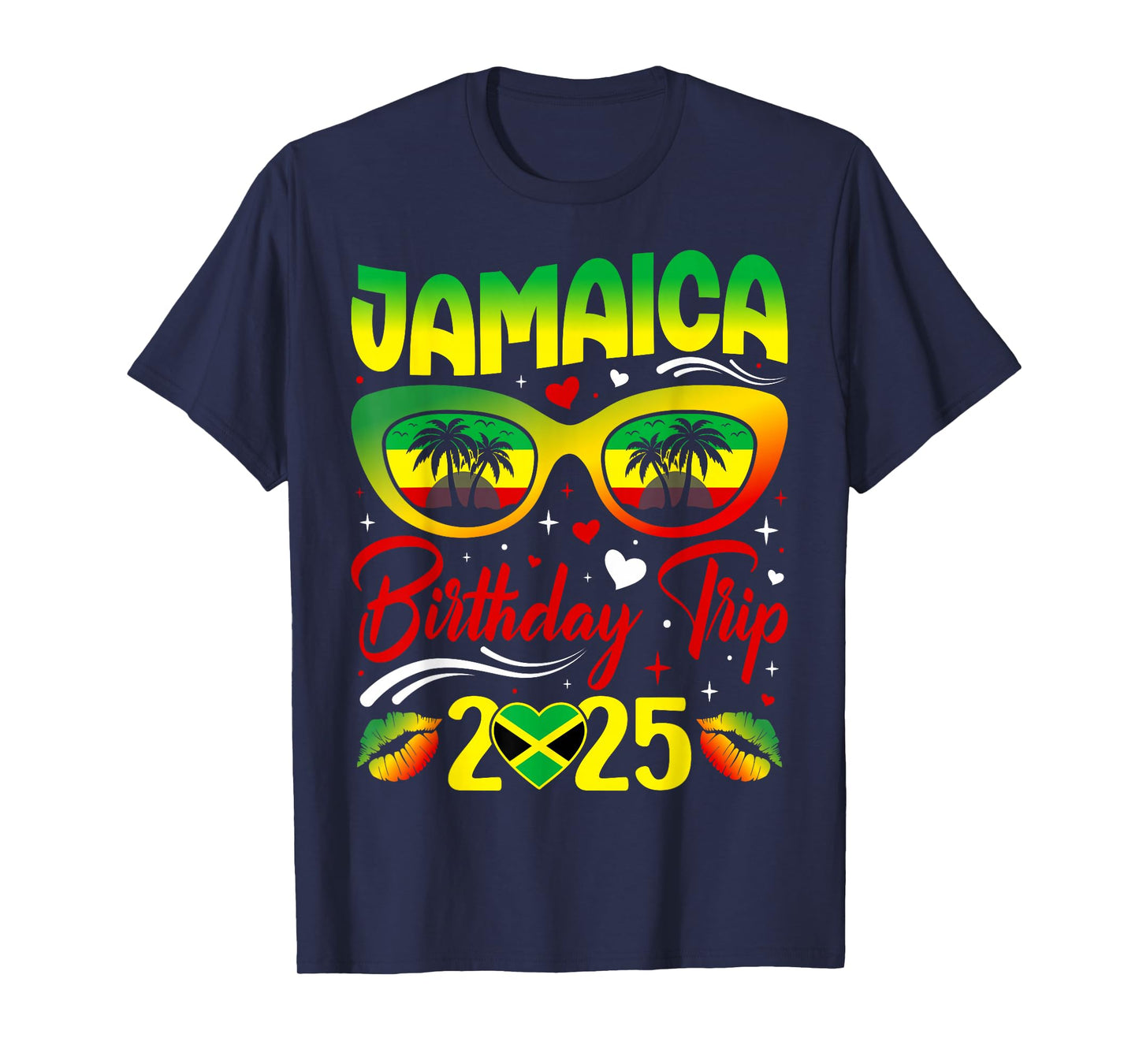 Jamaica Birthday Trip 2025 Funny Family Matching T-Shirt