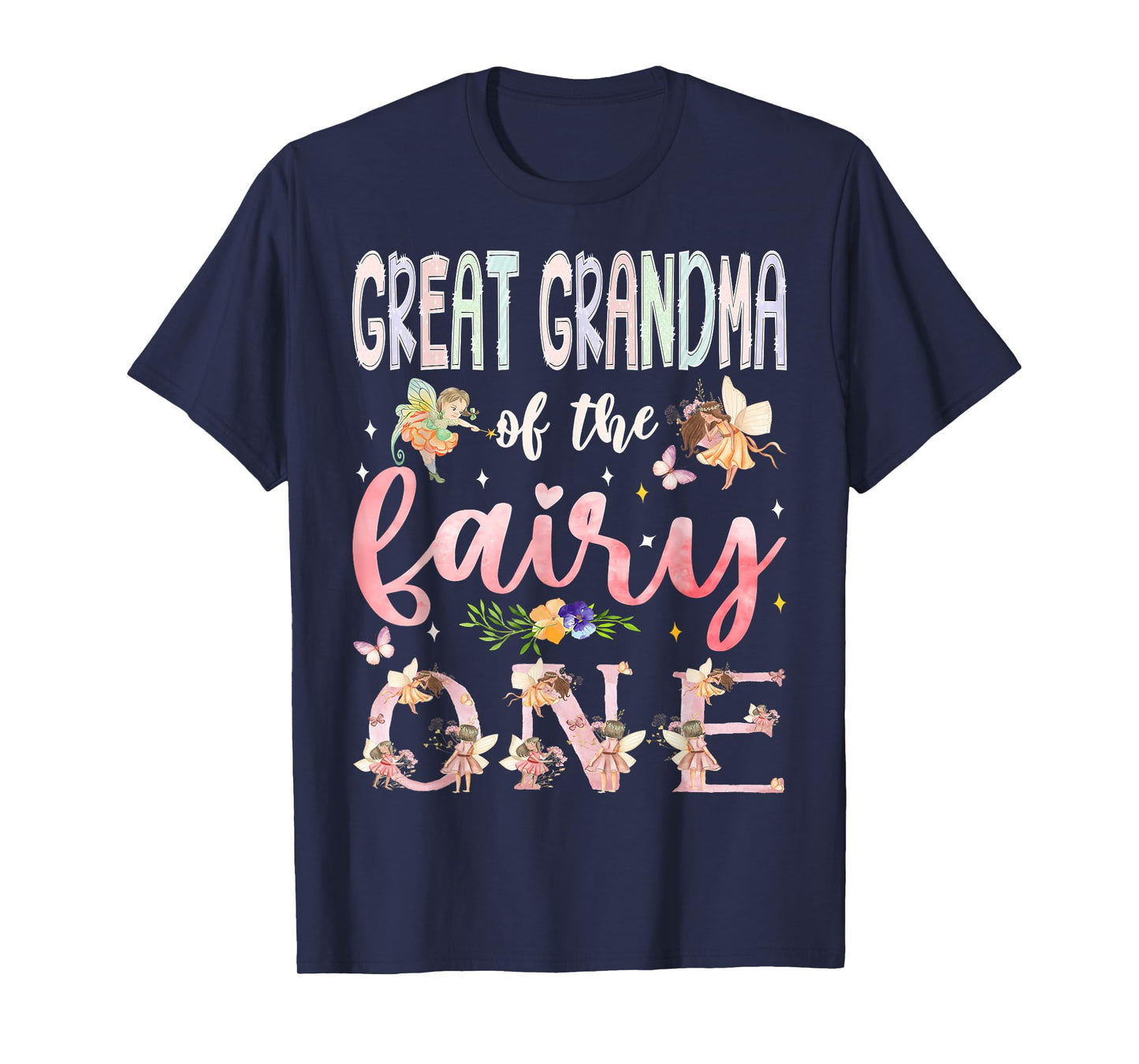 Great Grandma Of The Fairy One 1St Birthday Girl Matching T-Shirt