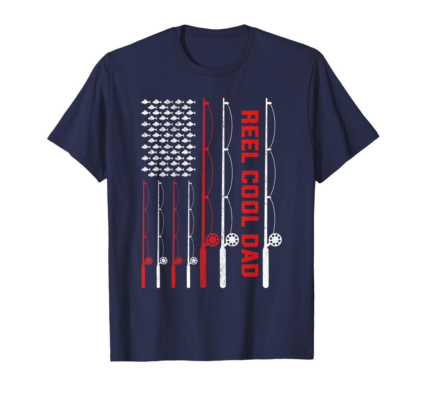 Mens Reel Cool Dad Fathers Day Fishing T-Shirt
